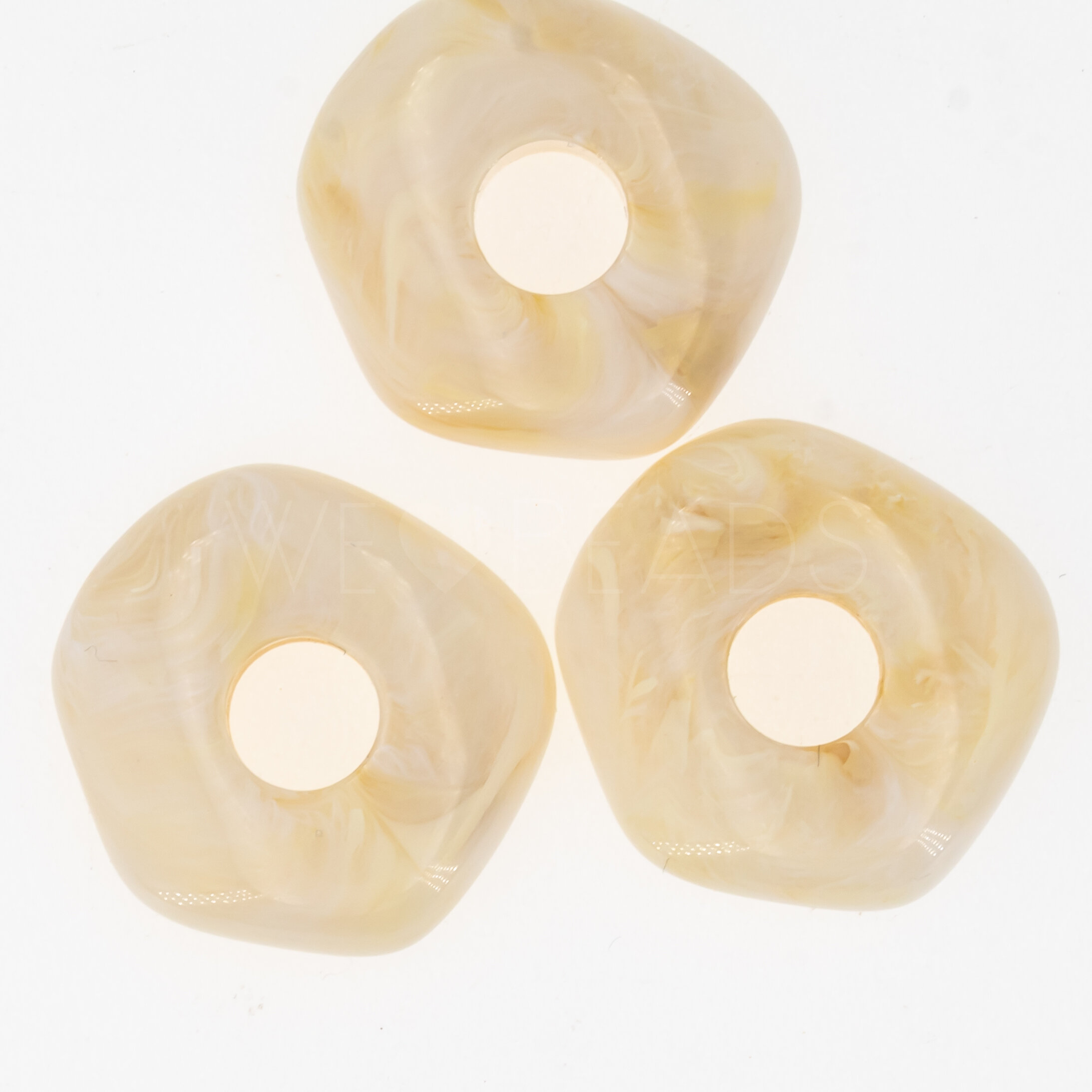20mm Donut Beads in ivory