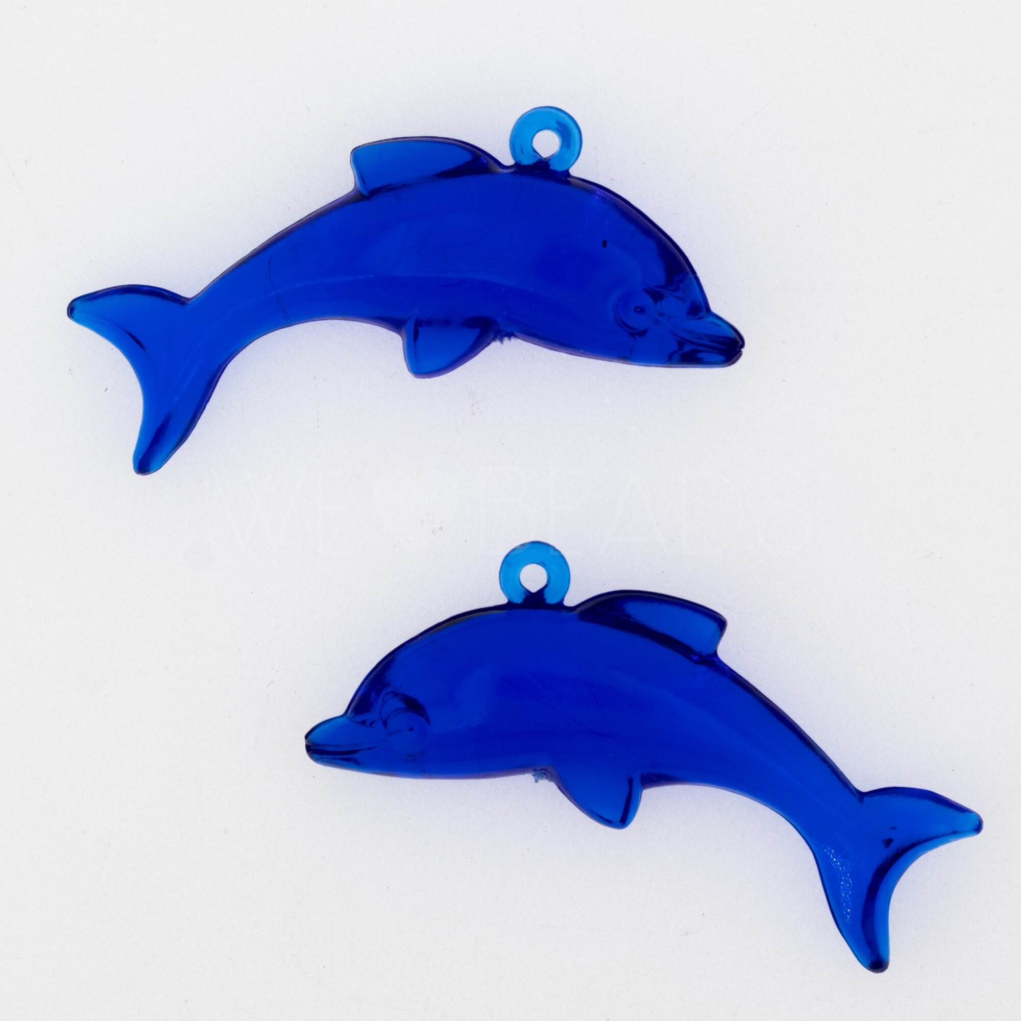 Transparent 36x15 delfin Anhänger in blau