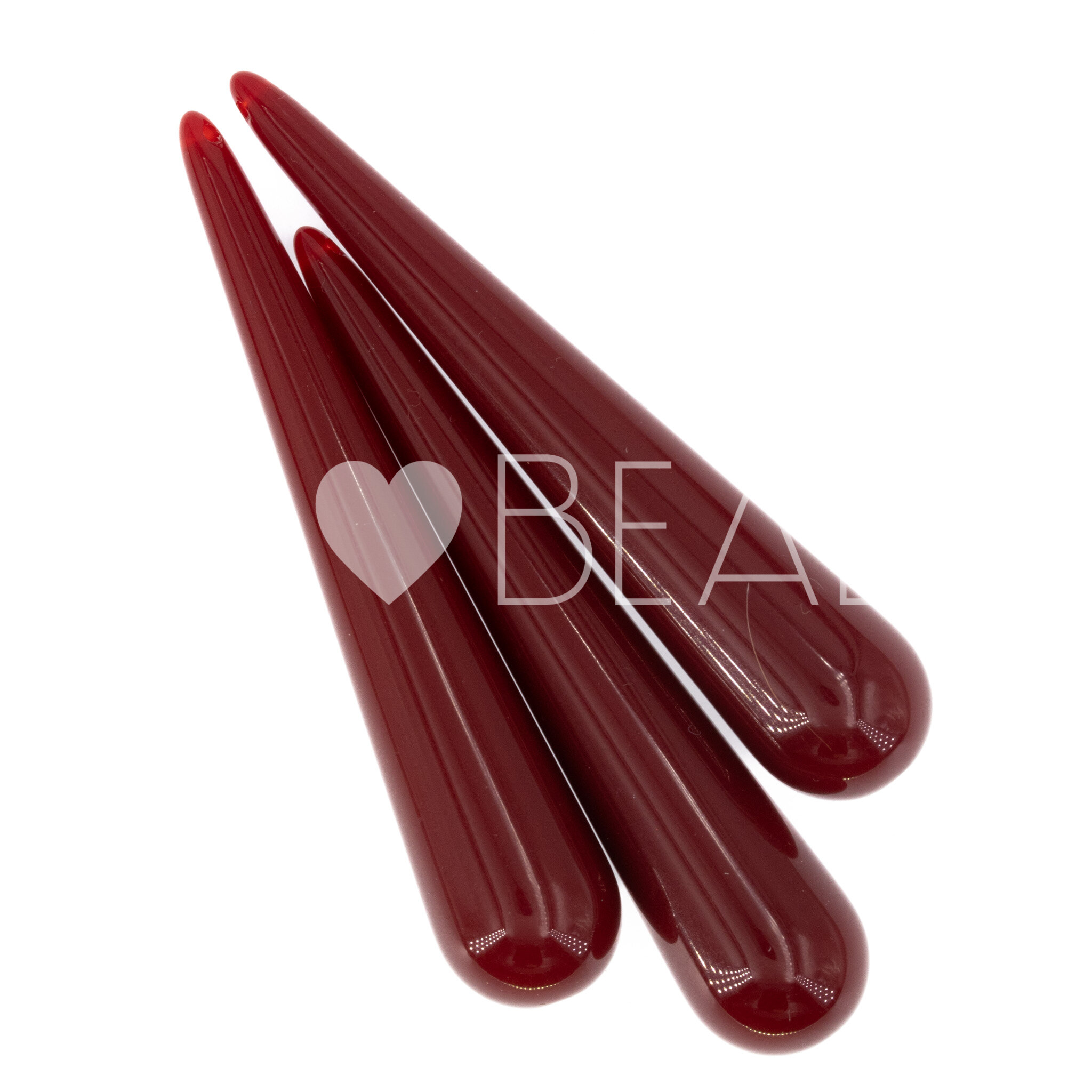 60x12 Perle Tropfen in blutrot 