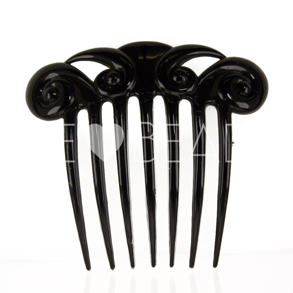 Hair Comb in black , Large