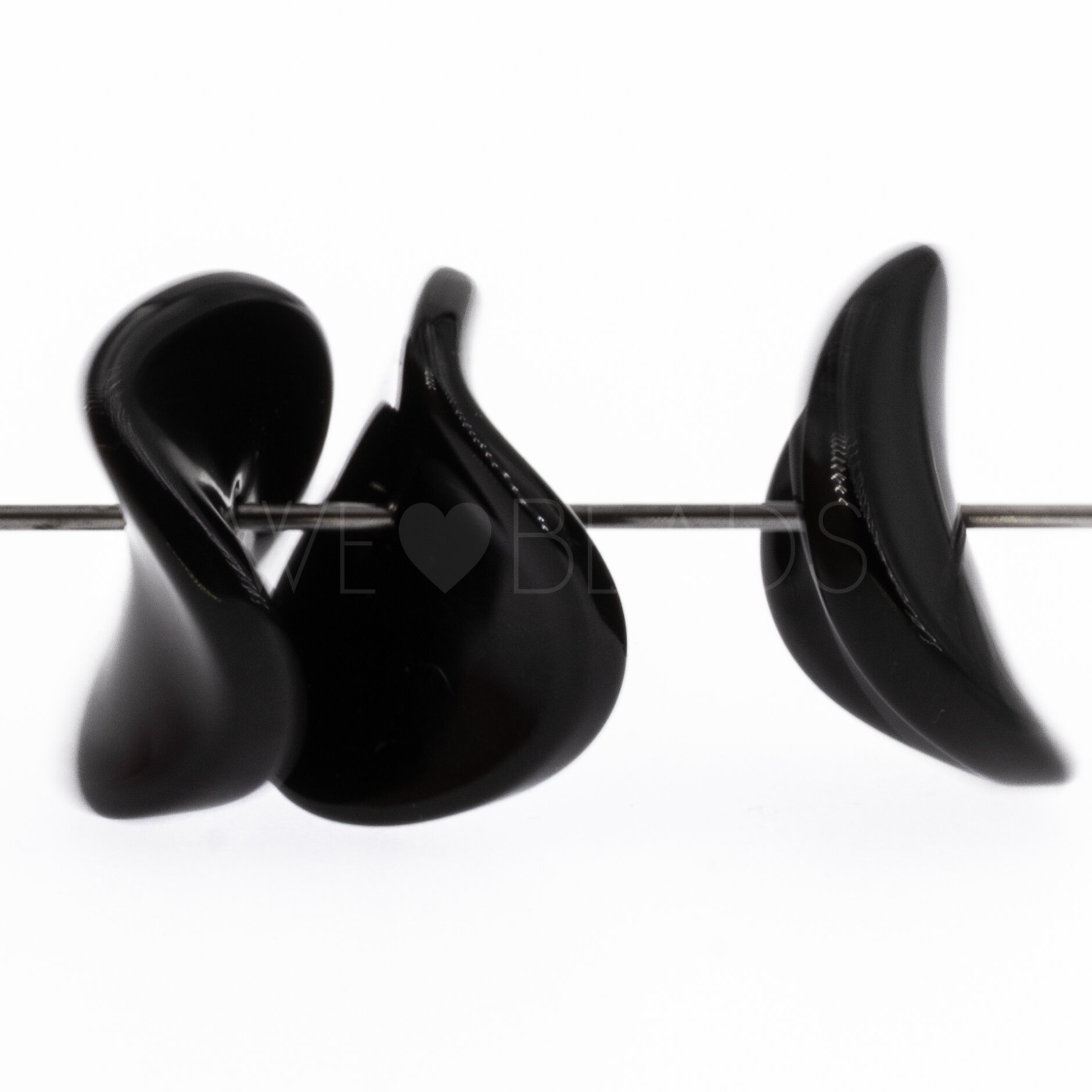 16mm Perle Backgamon plättchen in schwarz