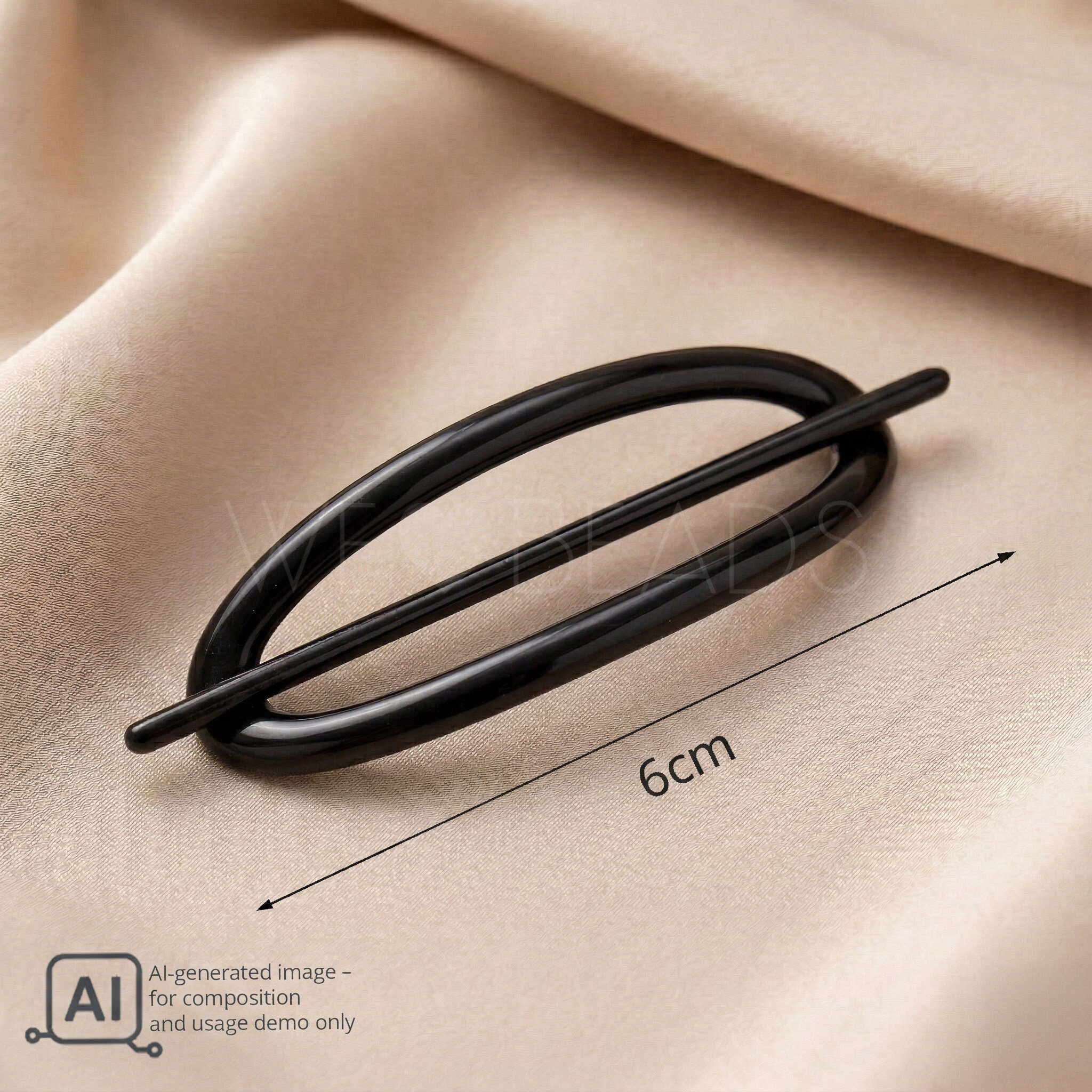 Libellenspange in Havanna Marmor, medium