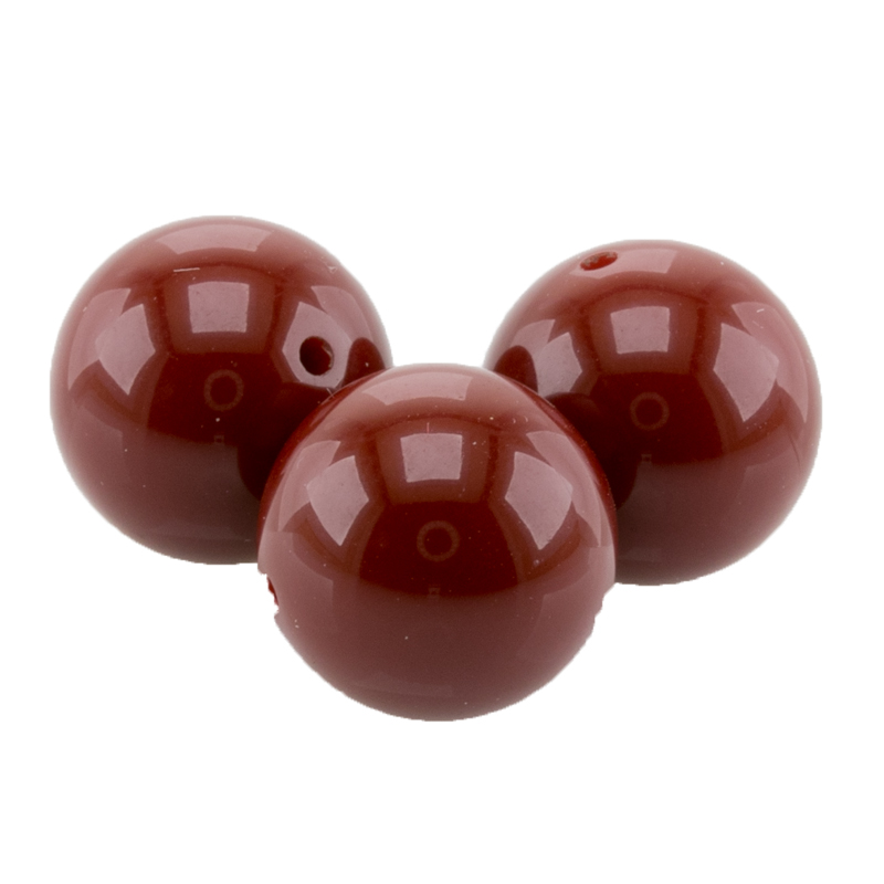 12mm Rundperle in  braunrot Satt