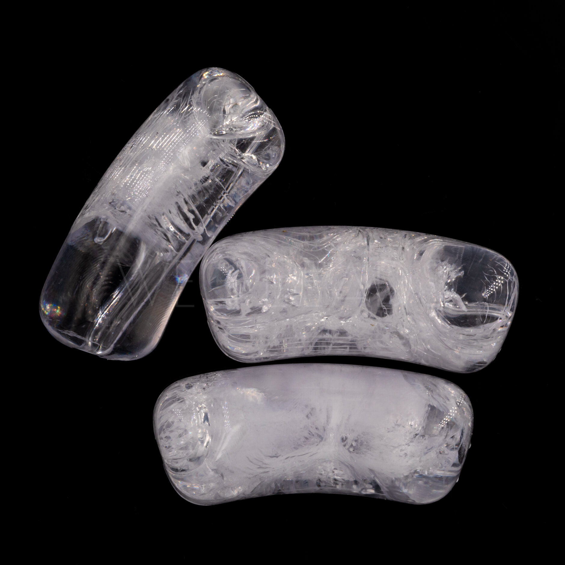 37x15 Perle Röhrchen in Eis klar