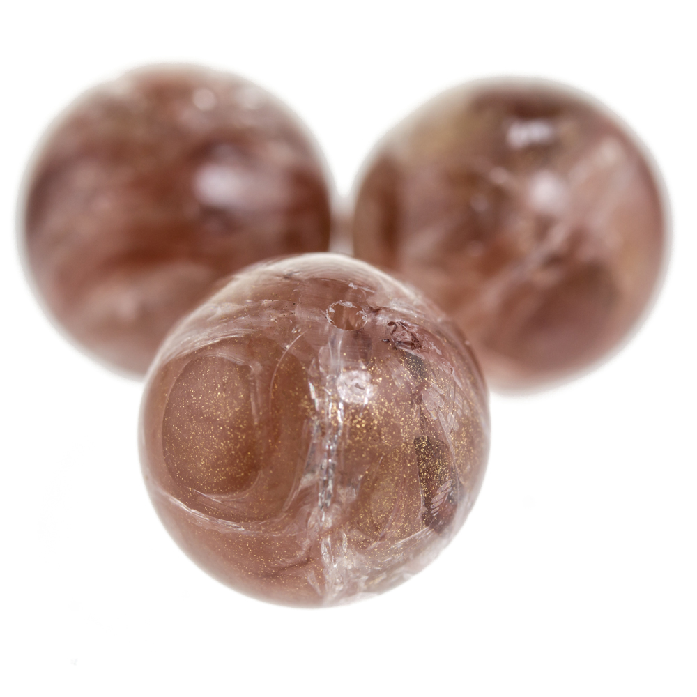 16mm Rundperle in  Rosébronze Crash