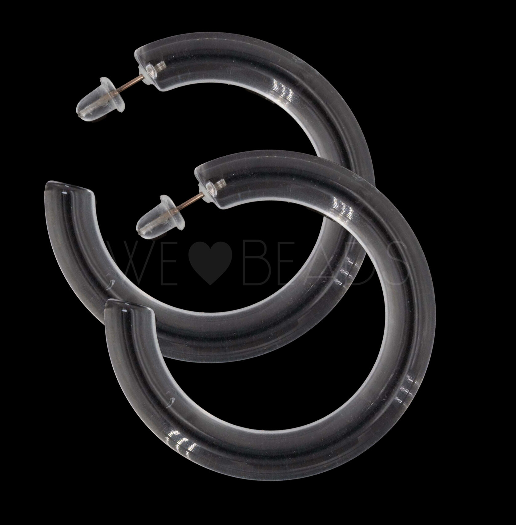 42mm Creole Ring in Kristall (1Paar)