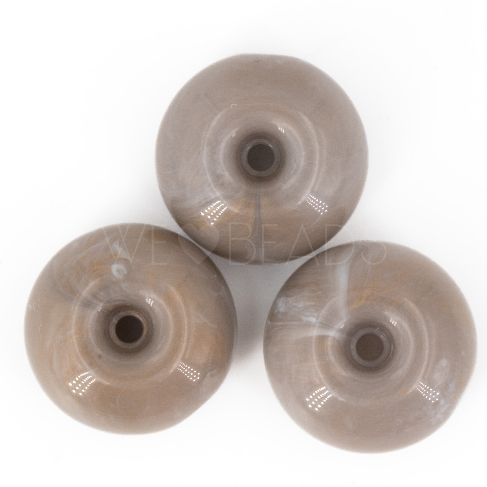 12mm Donut Beads in cashmere gold