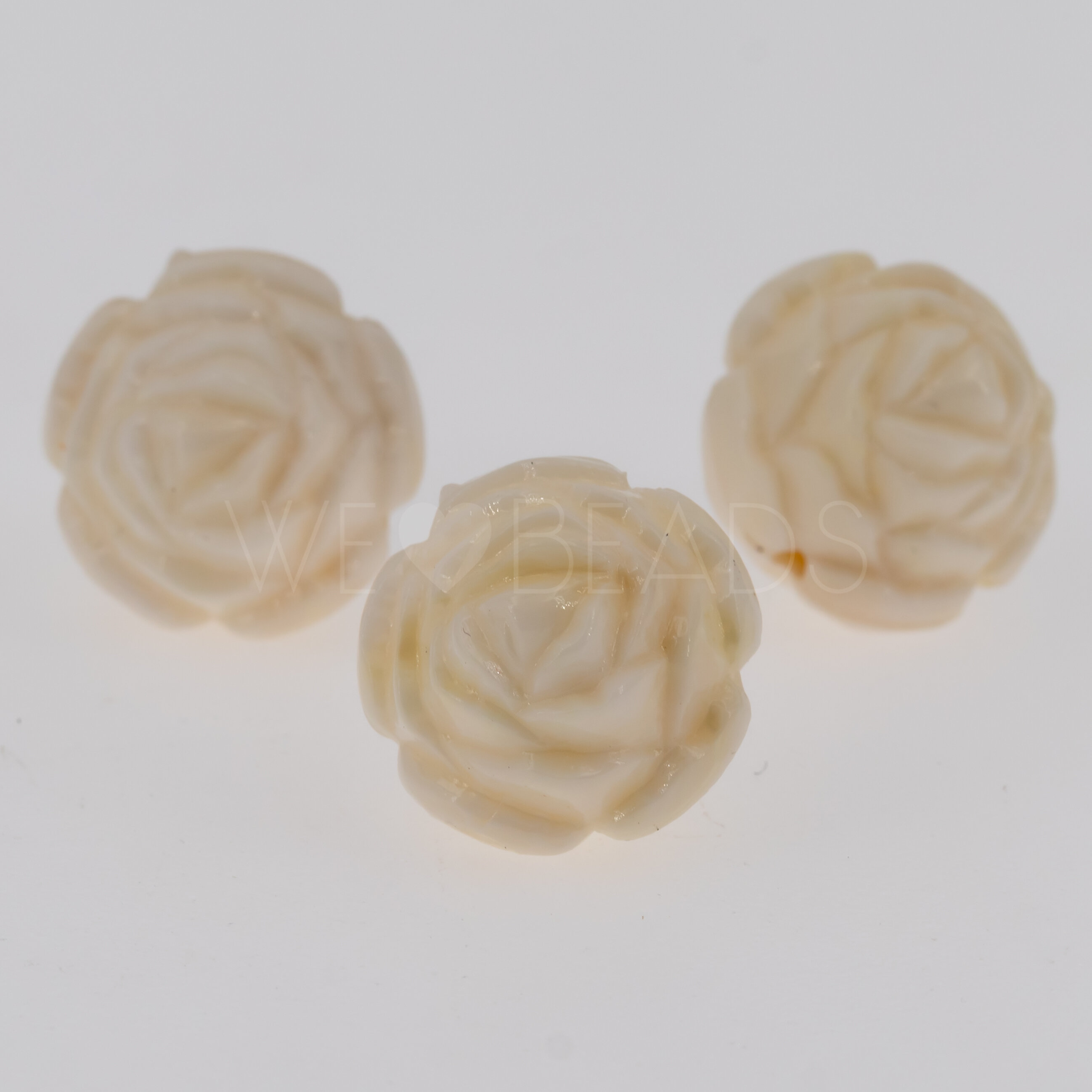 16mm Rose Perle in elfenbeinfarben