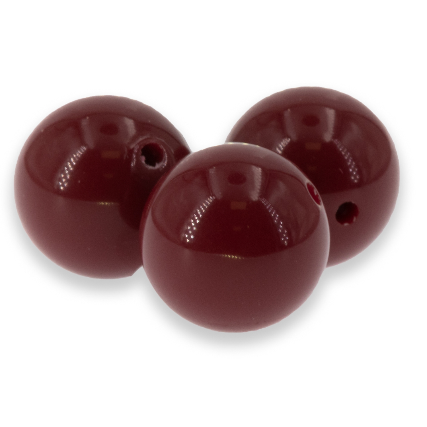10mm Roundbead in classic burgundy Opaque
