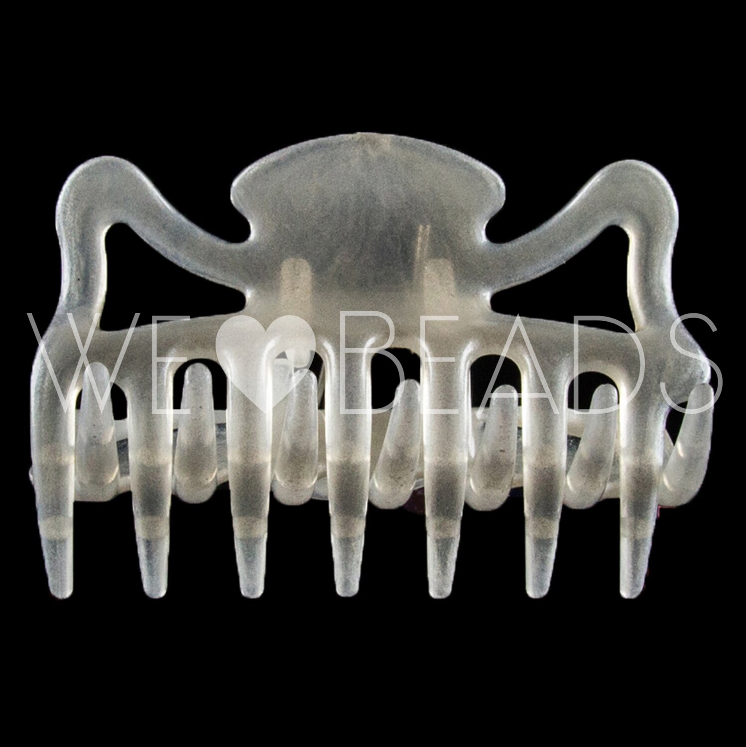 Haarklammer in weiß , medium