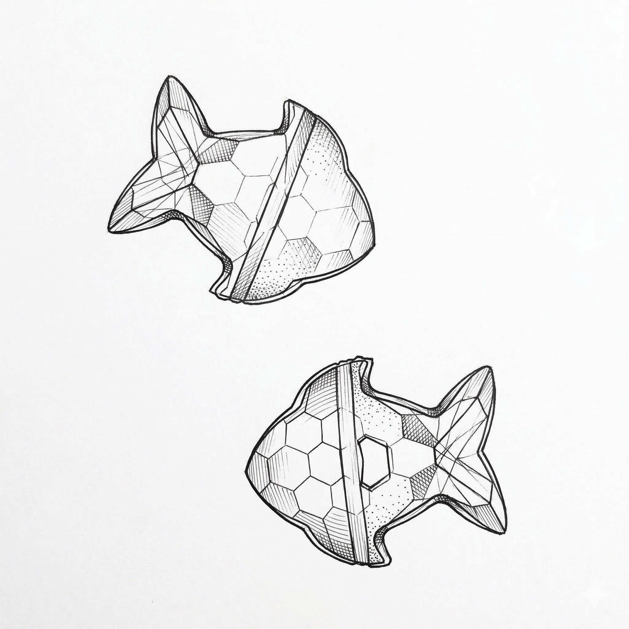 15x12 Fisch Beads in crystal