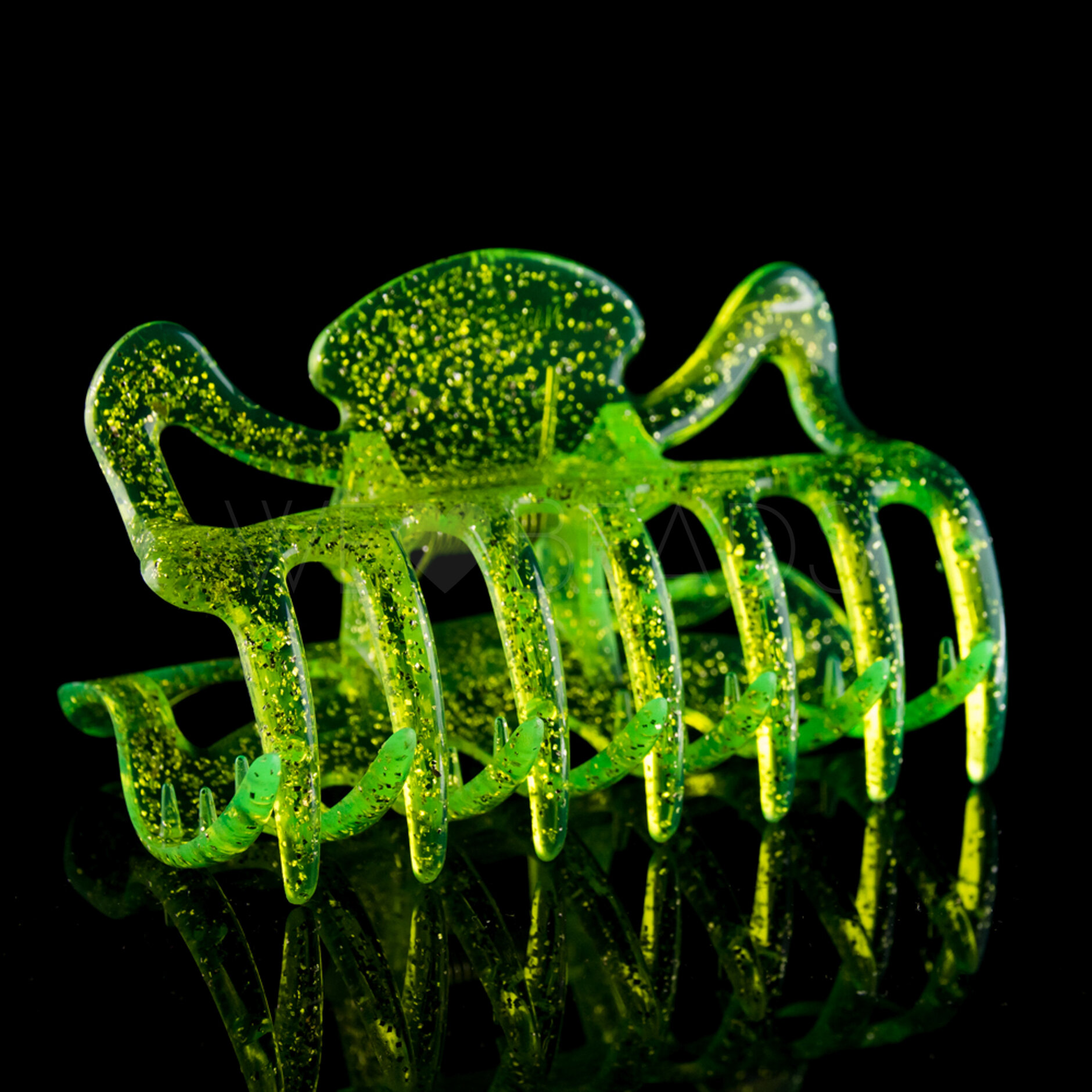 Haarklammer in neon gelb (Large)