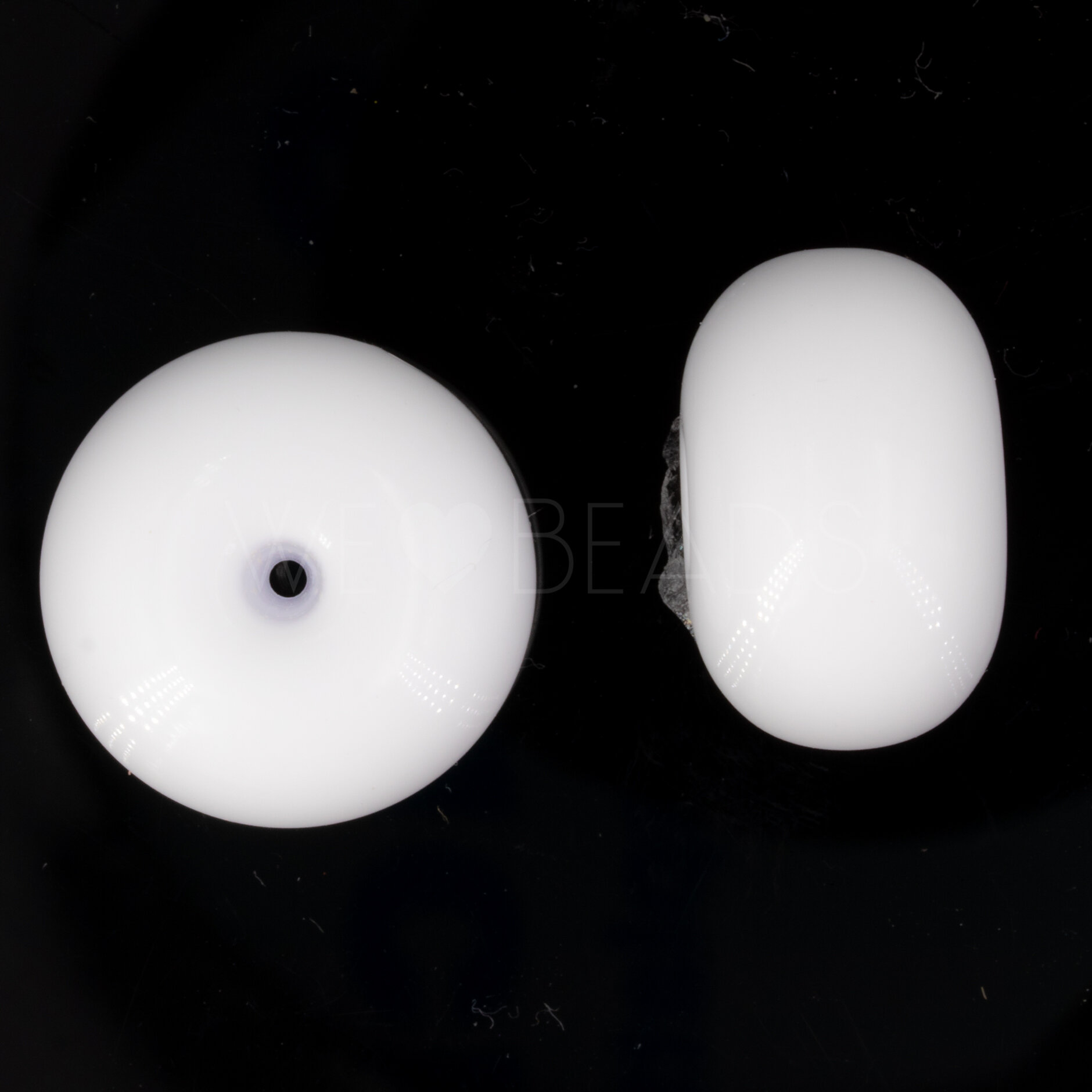 26mm Donut Beads in white