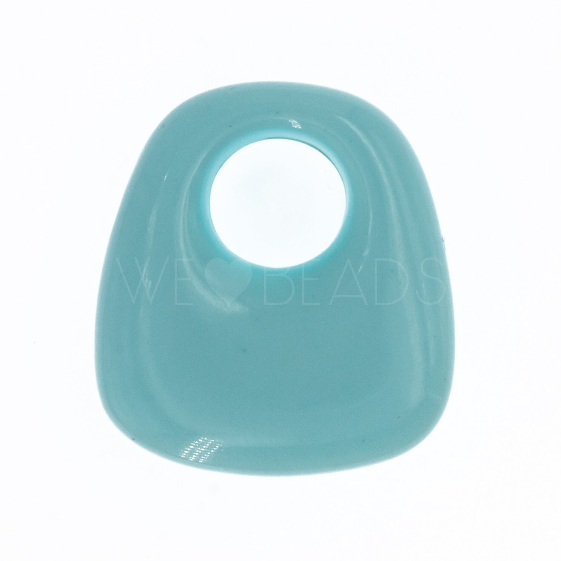 23x21 Anhänger Trapez in helles türkis