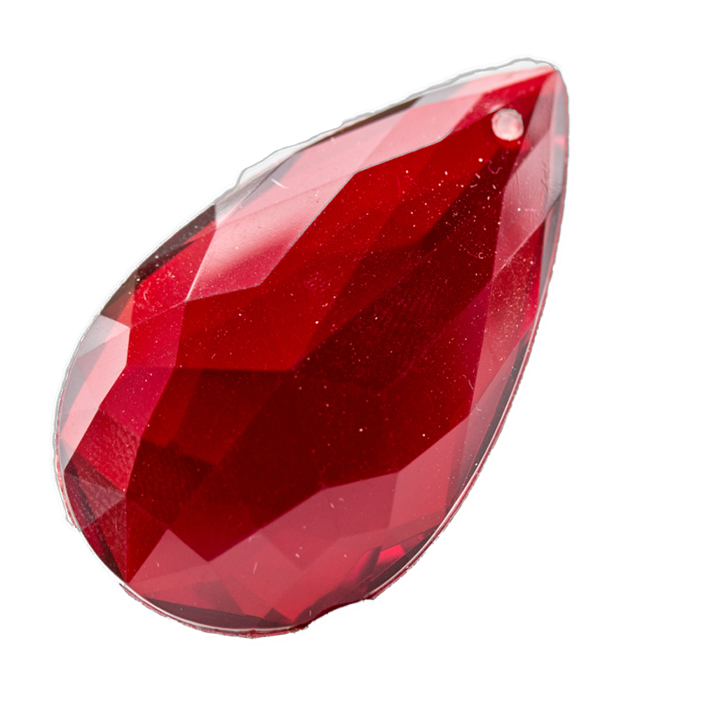 29x18 Tropfen Anhänger - rot Transparent