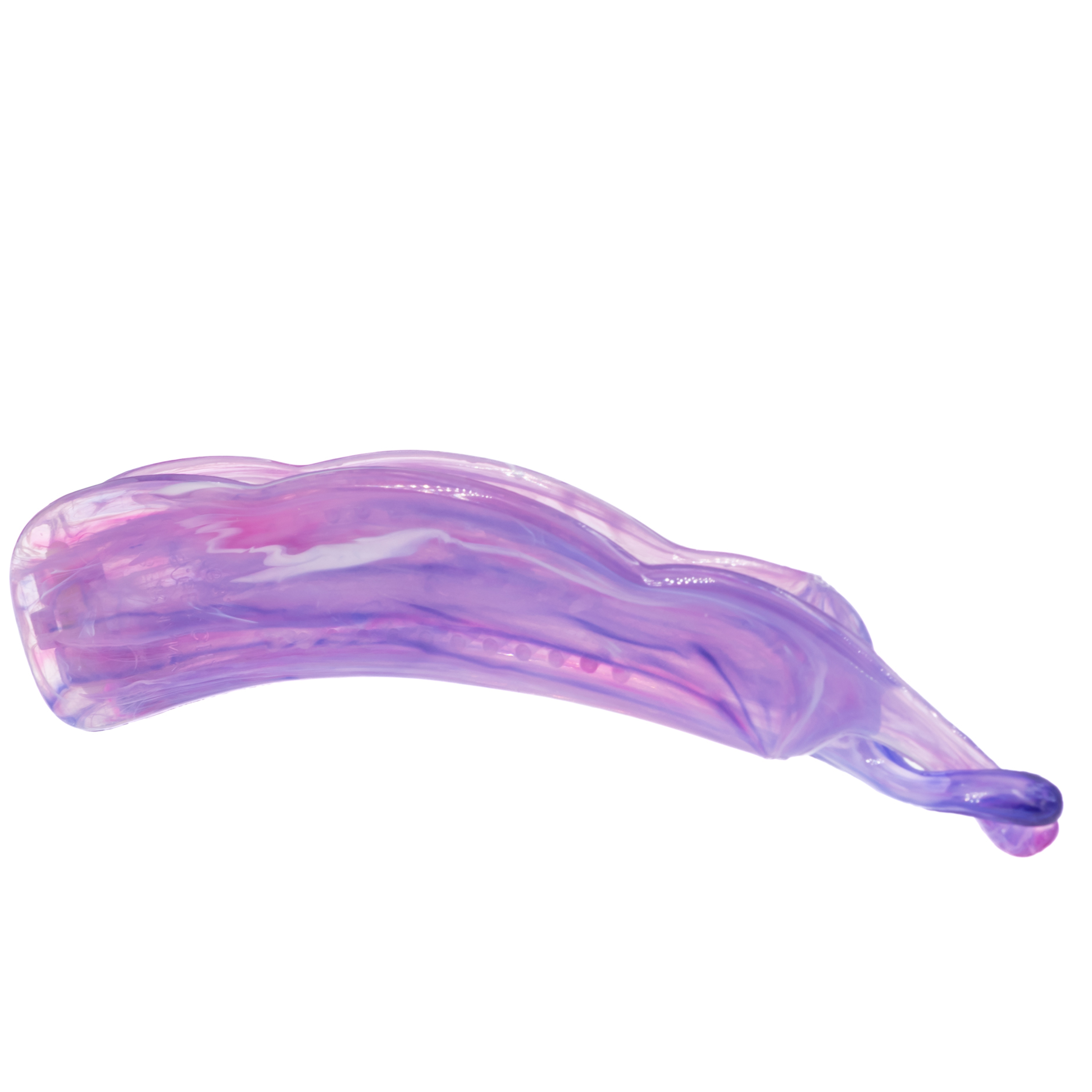 10cm Bananenspange in Multicolor lila Marmor, Transparent, medium
