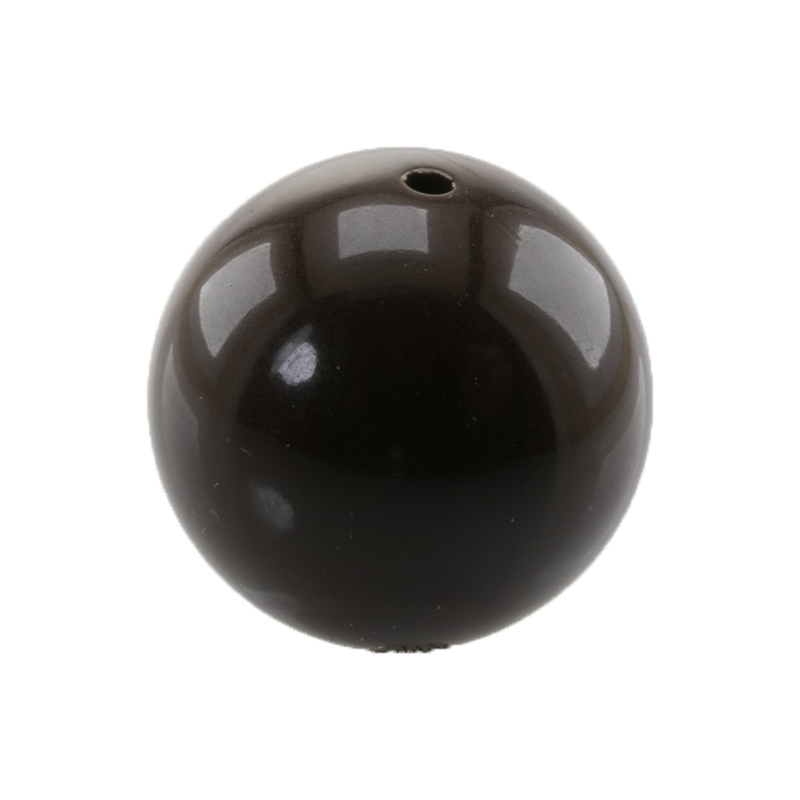 30mm Rundperle in  schokoladenbraun Satt