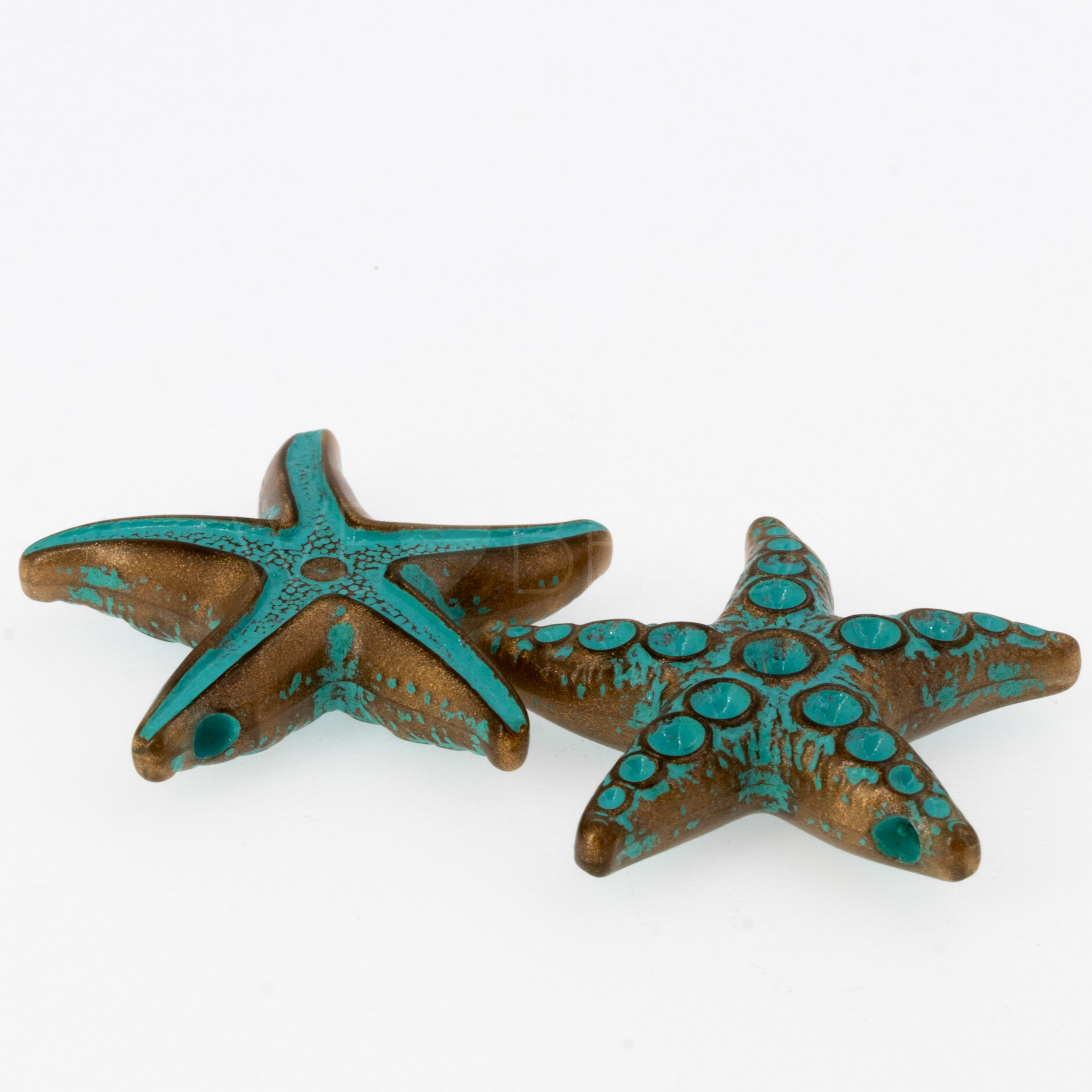 36x15 Perle Seestern in patina