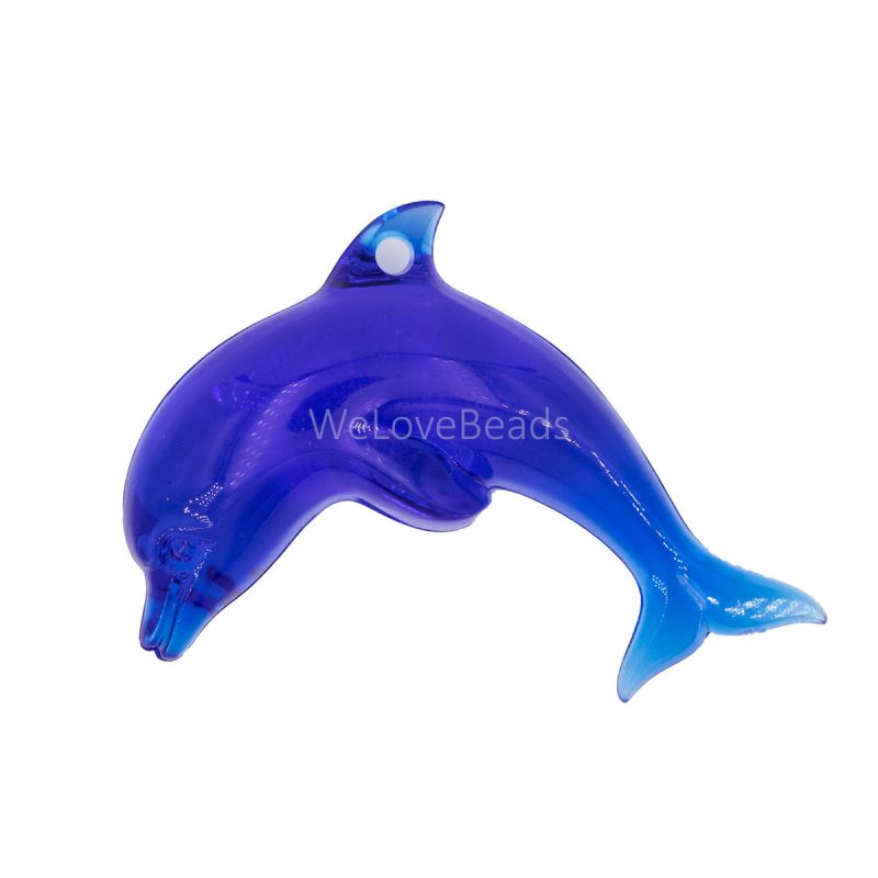 45x30 delfin Anhänger - blau Transparent