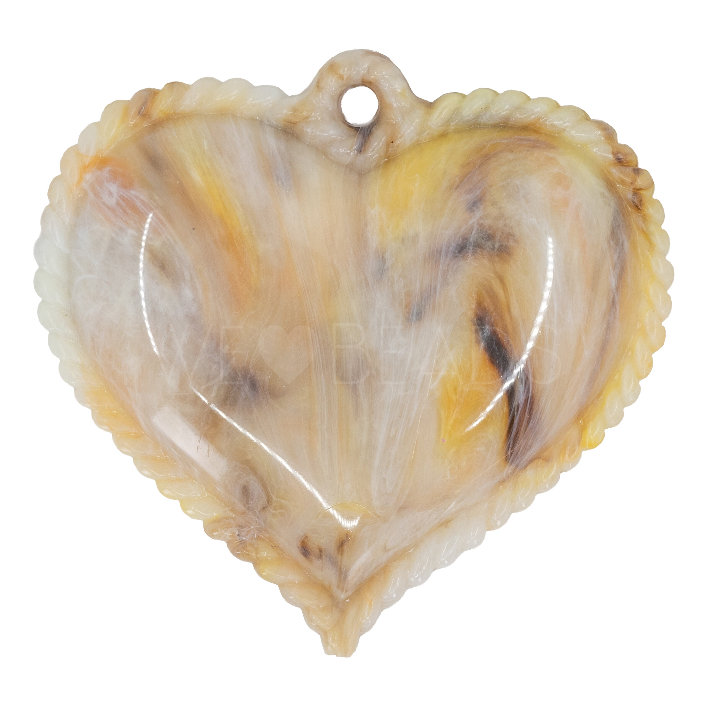 Heart Charm in camel
