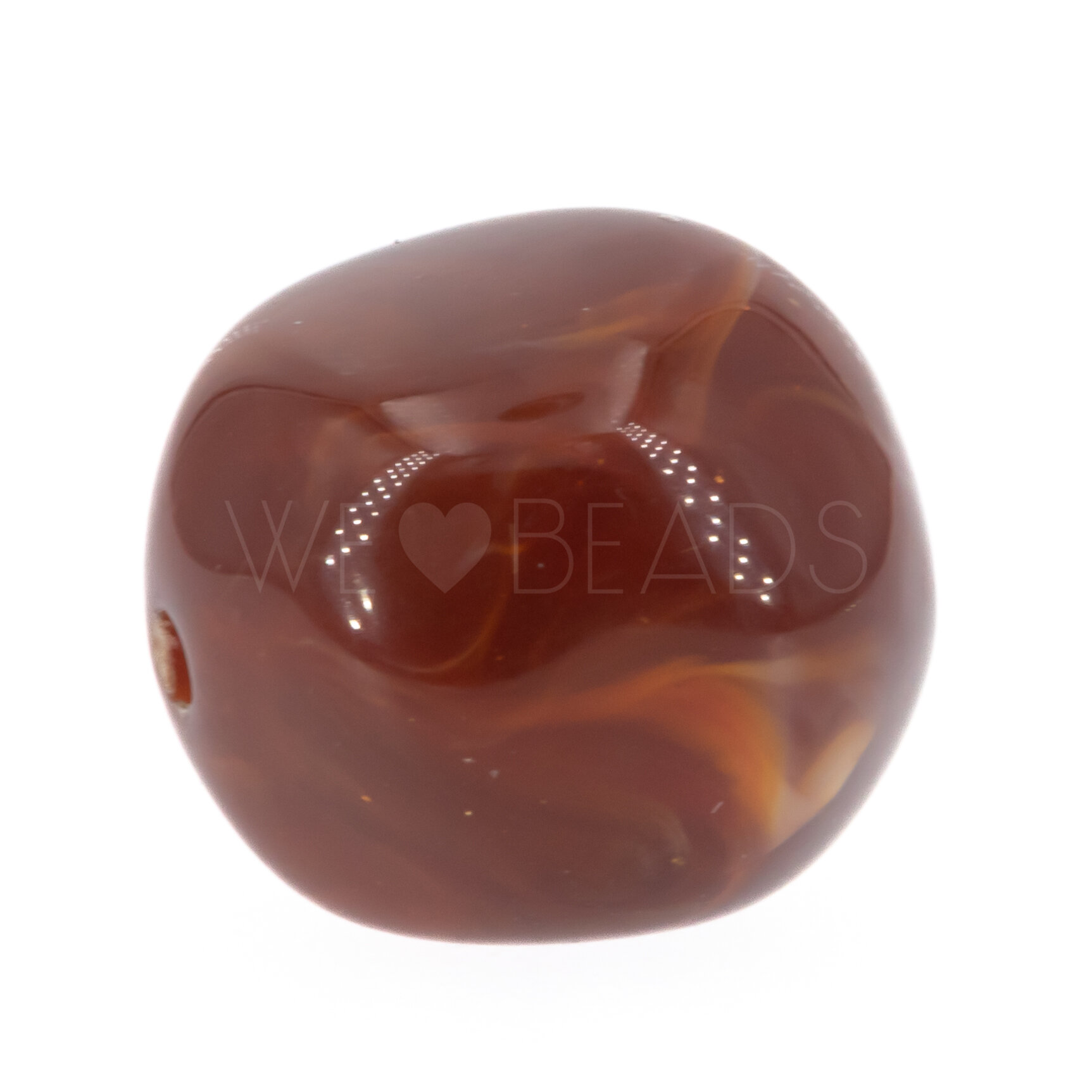 15mm baroque Beads- red Marbled