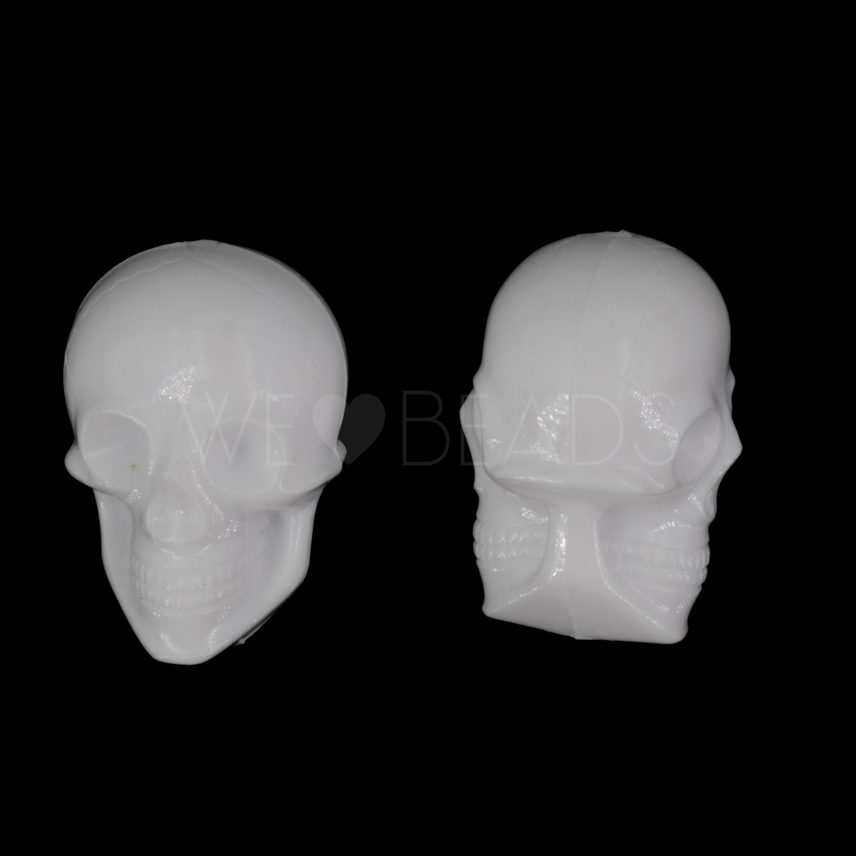 20x14 Totenkopf Perle in weiß