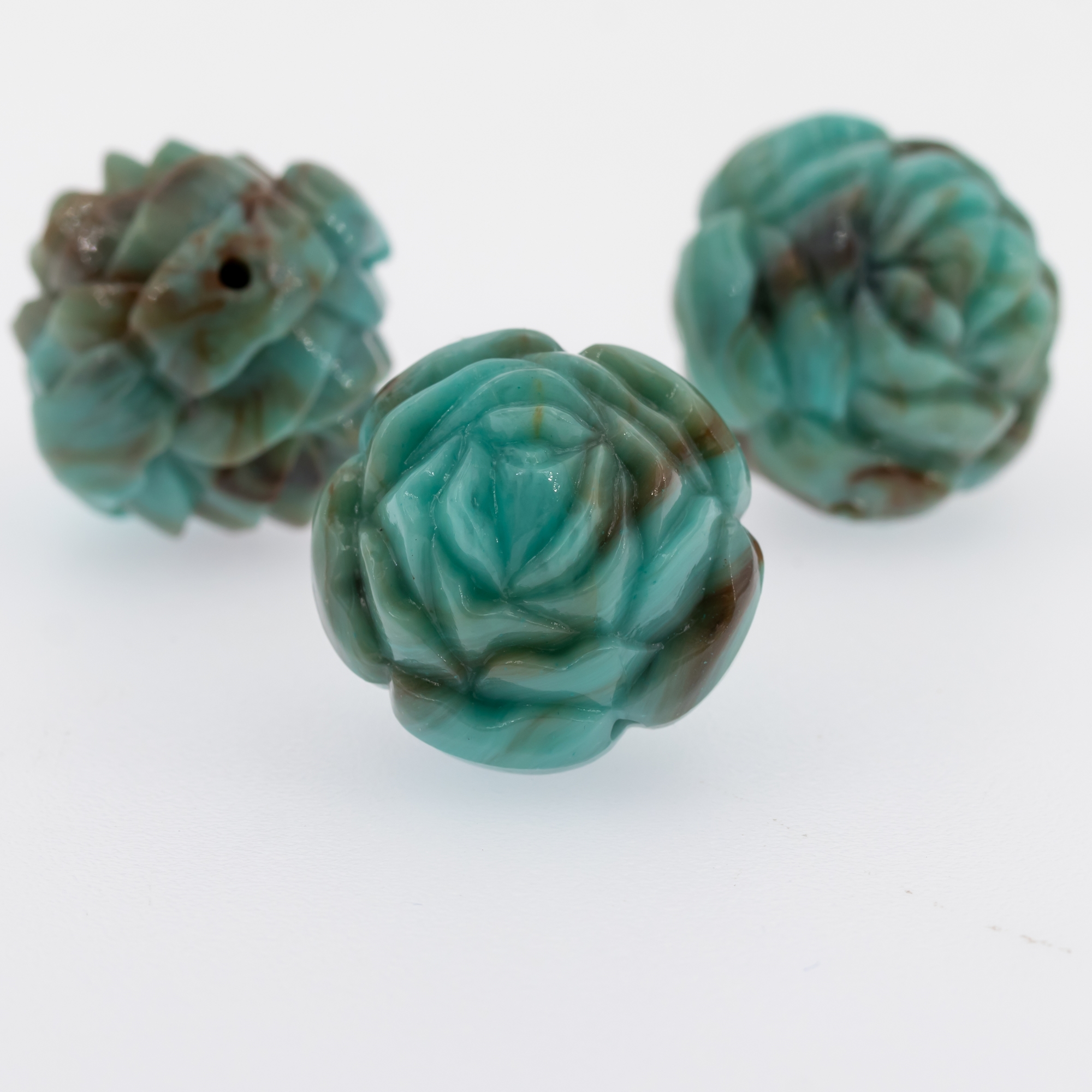 12mm Rose Perle in türkis