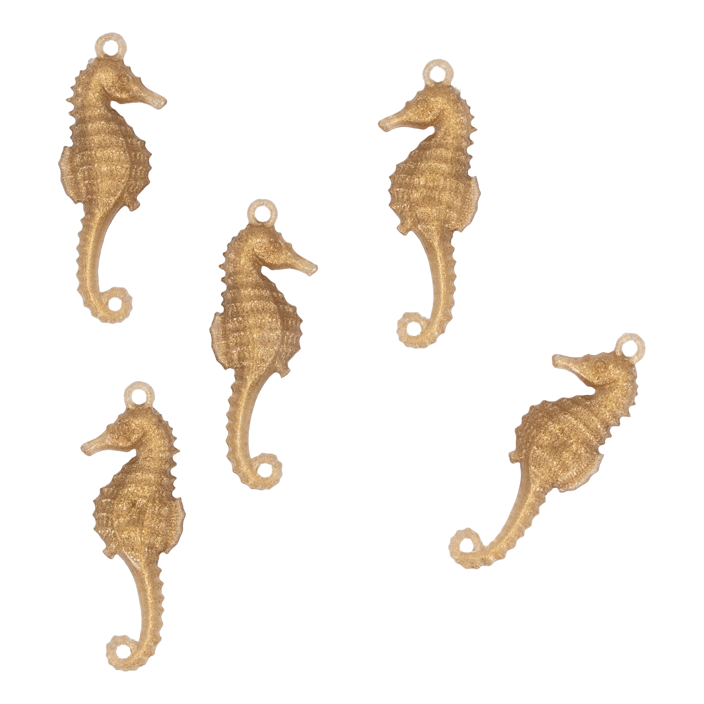 28x10 seahorse Charm in goldbase