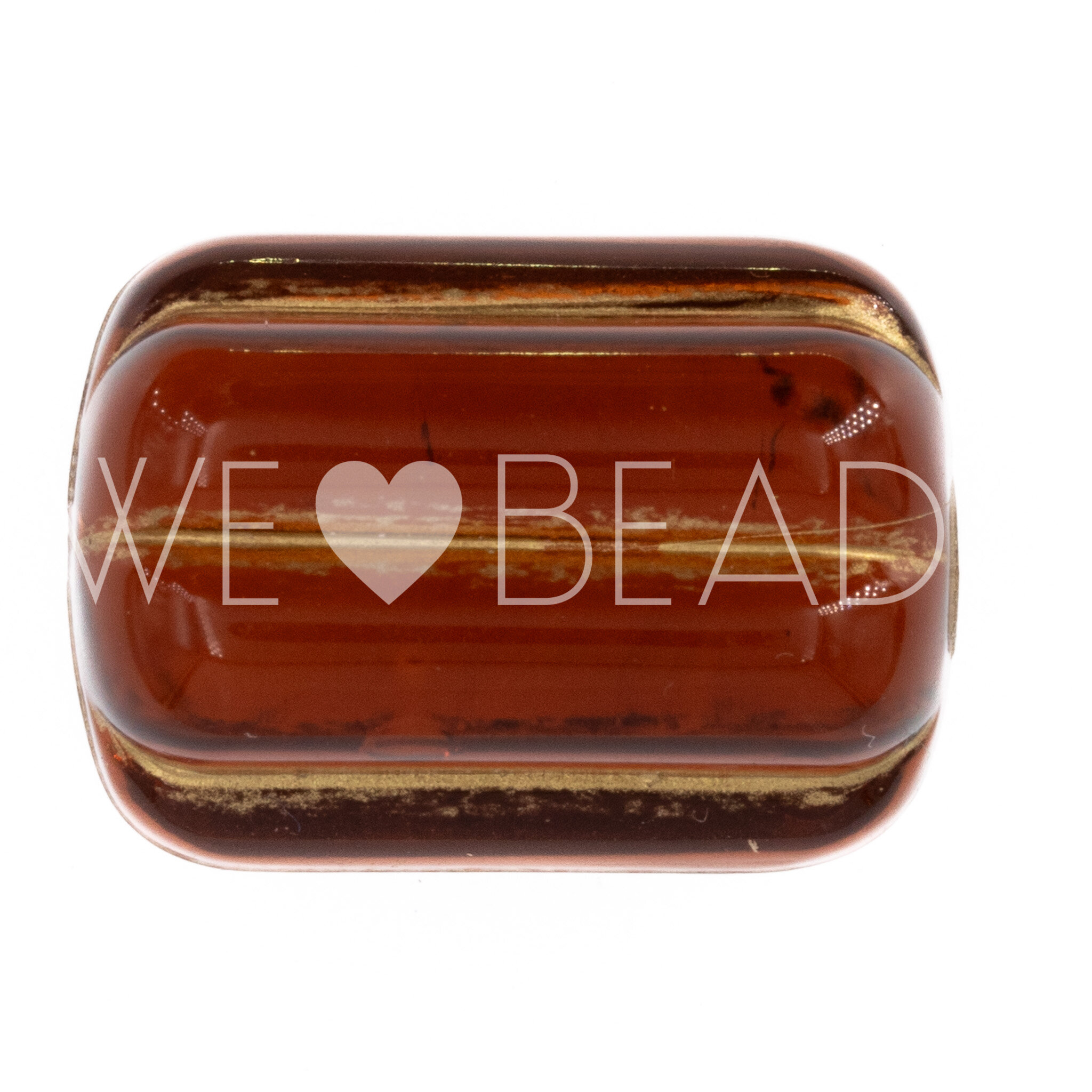 25x18 Walzen Perle in mahagonibraun Transparent