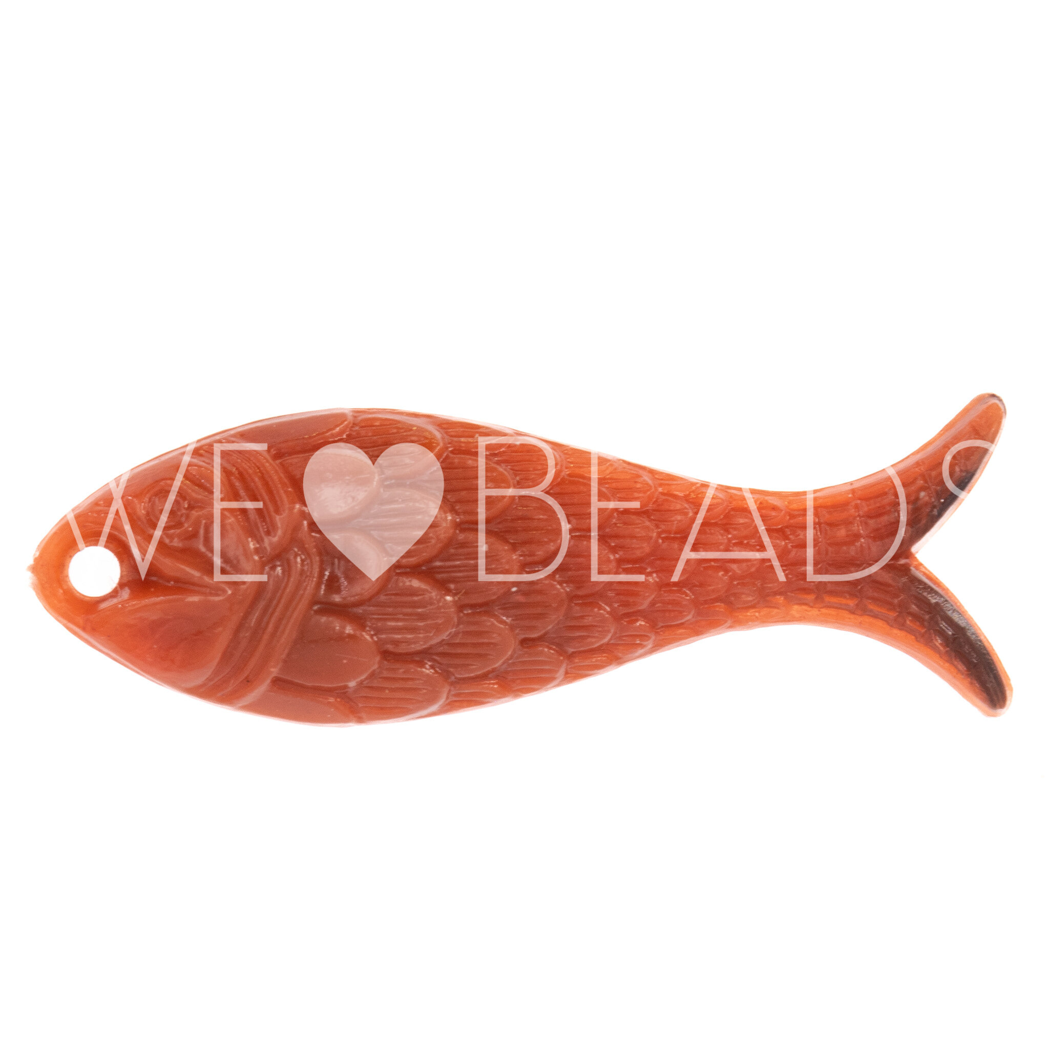 27x9 Fisch Charm in coral Marbled
