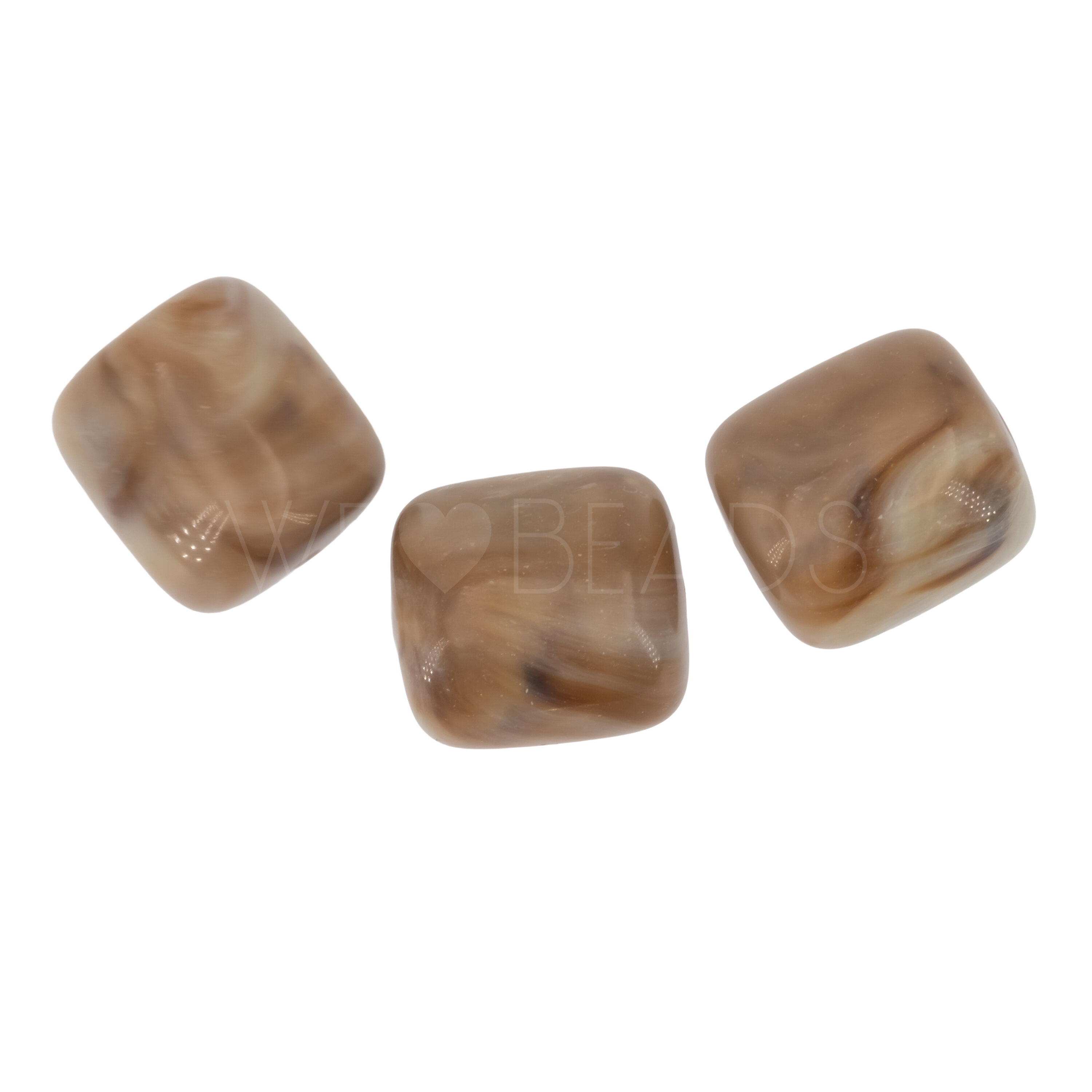 16x15 cylinder Beads in coffee brown