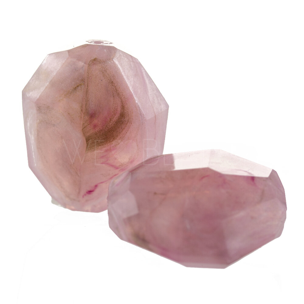 25x21 oval Perle in lostus rosa mit goldscheiler