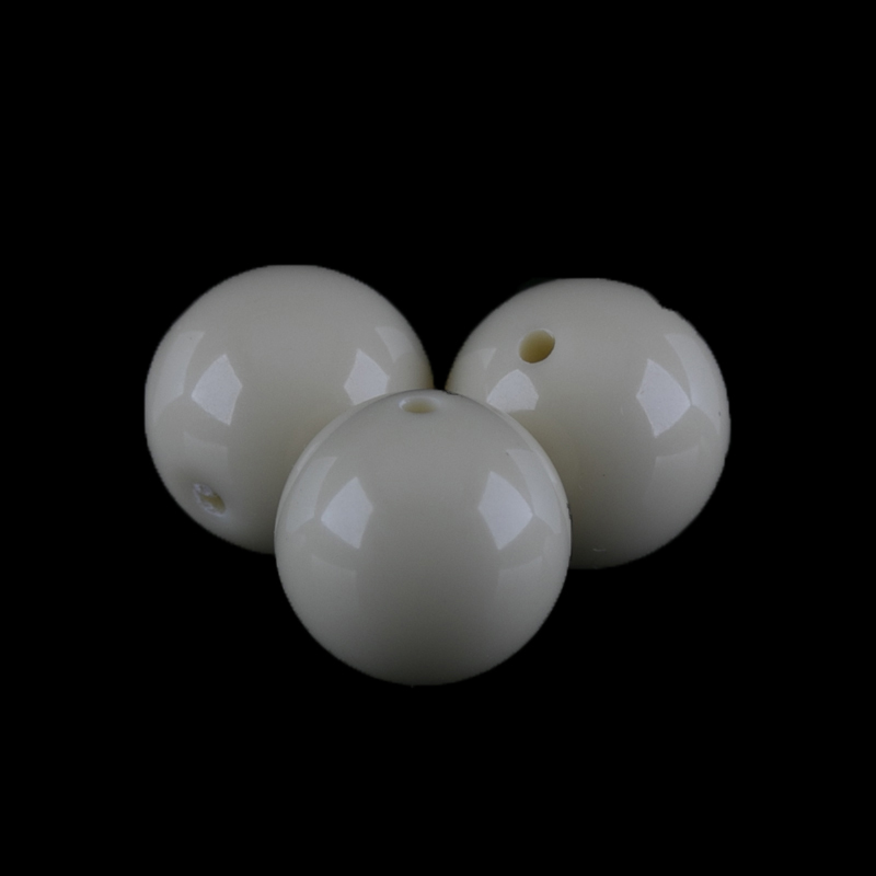 10mm Roundbead in angora beige Opaque
