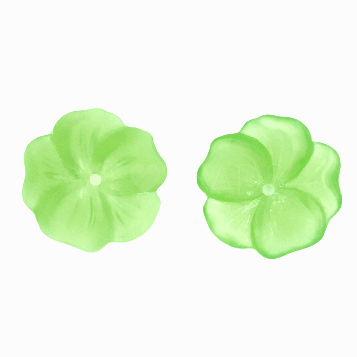 14mm Flower Beads in greenery