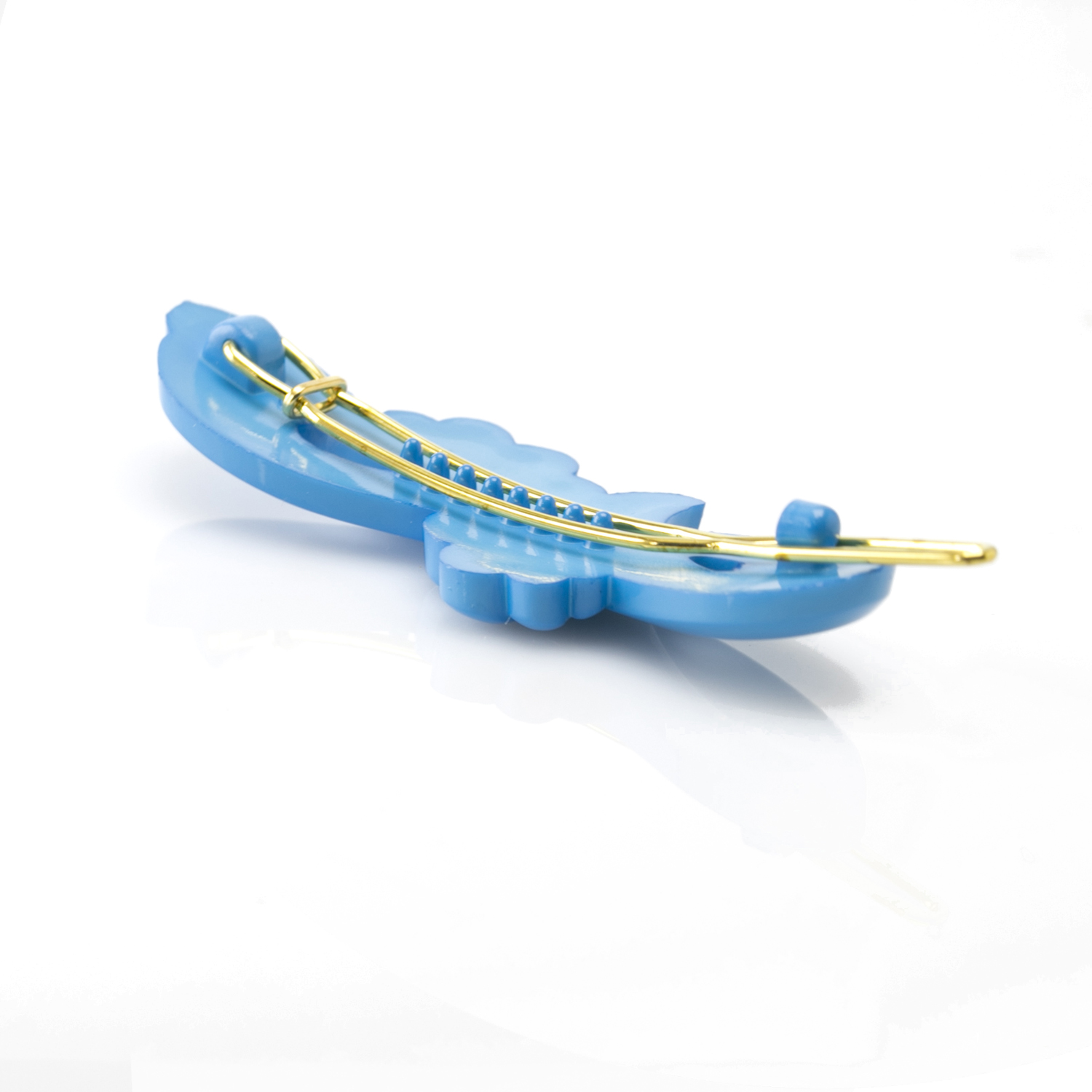 Dratspange in vintage blau Satt, klein