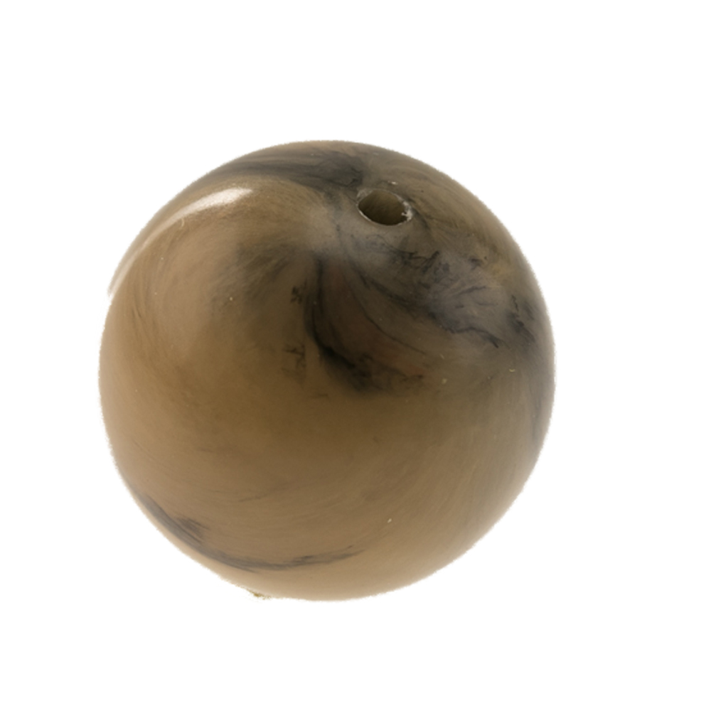 14mm Roundbead in sand beige Marbled