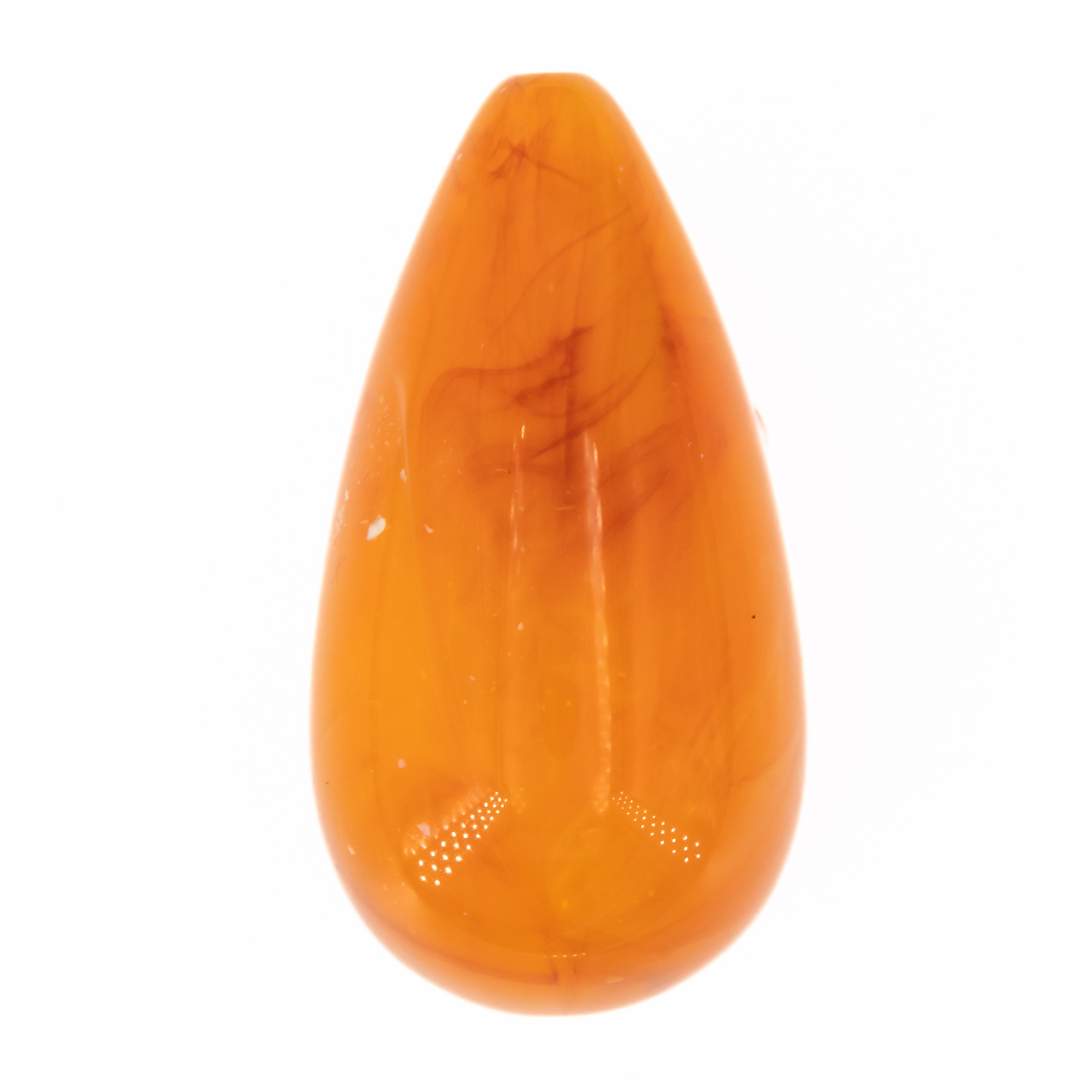 14x8 Tropfen perle - bernstein  Marmor