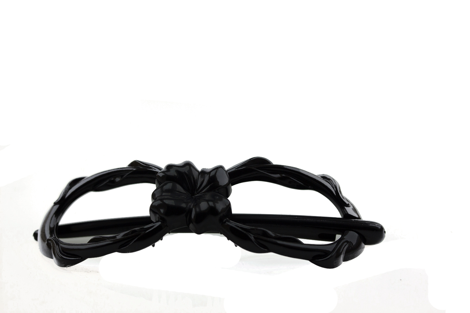 Libellenspange in schwarz Satt, Large