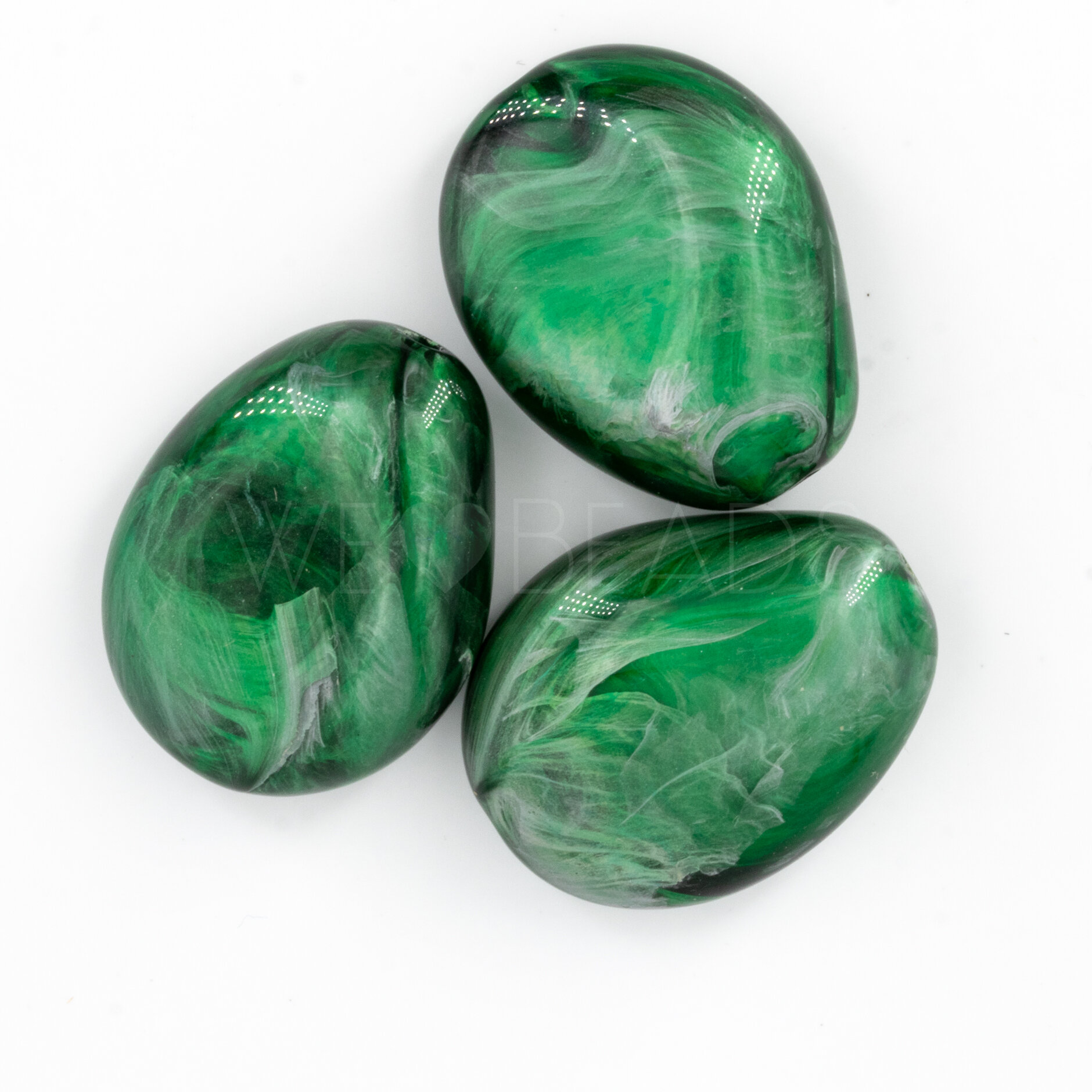 26x20 Perle Barock in Smaragtgrün 