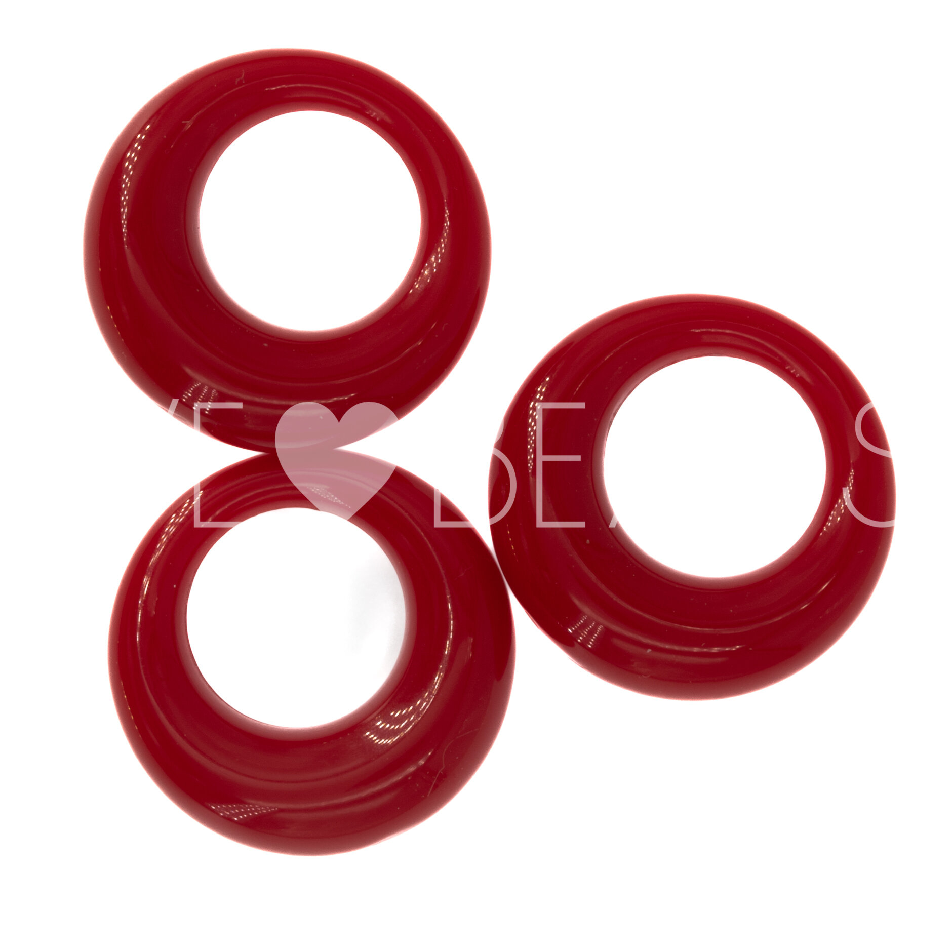 24mm Anhänger Rund in rot
