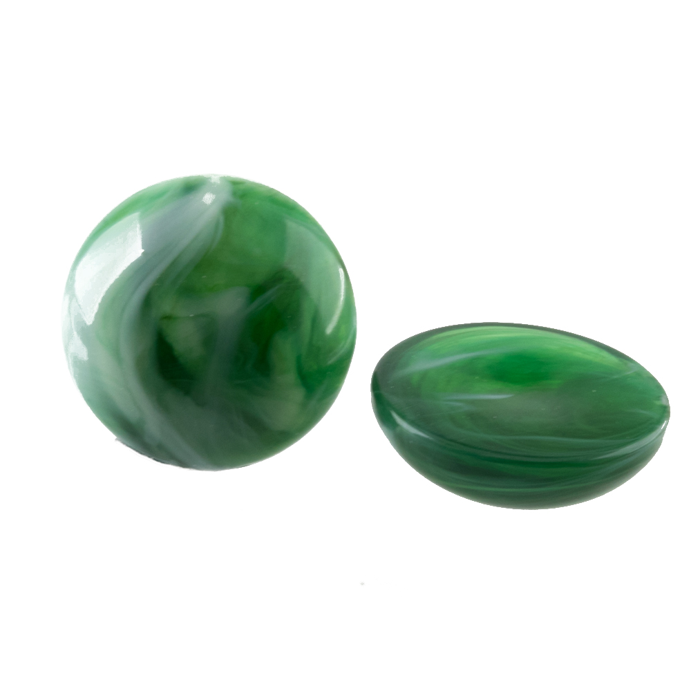 18mm Cabochon Rund in Smaragtgrün 