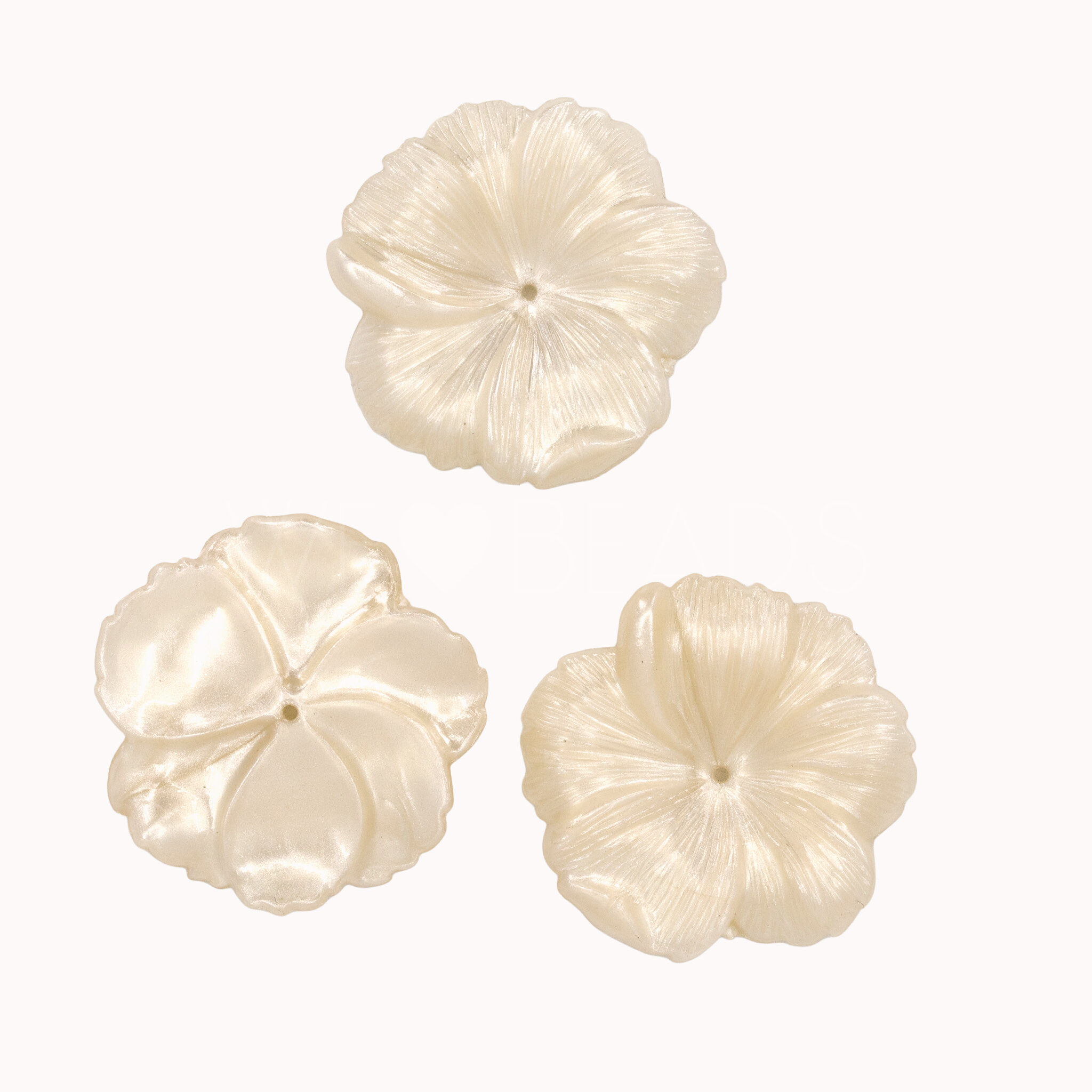 33mm Blume Perle in champagner