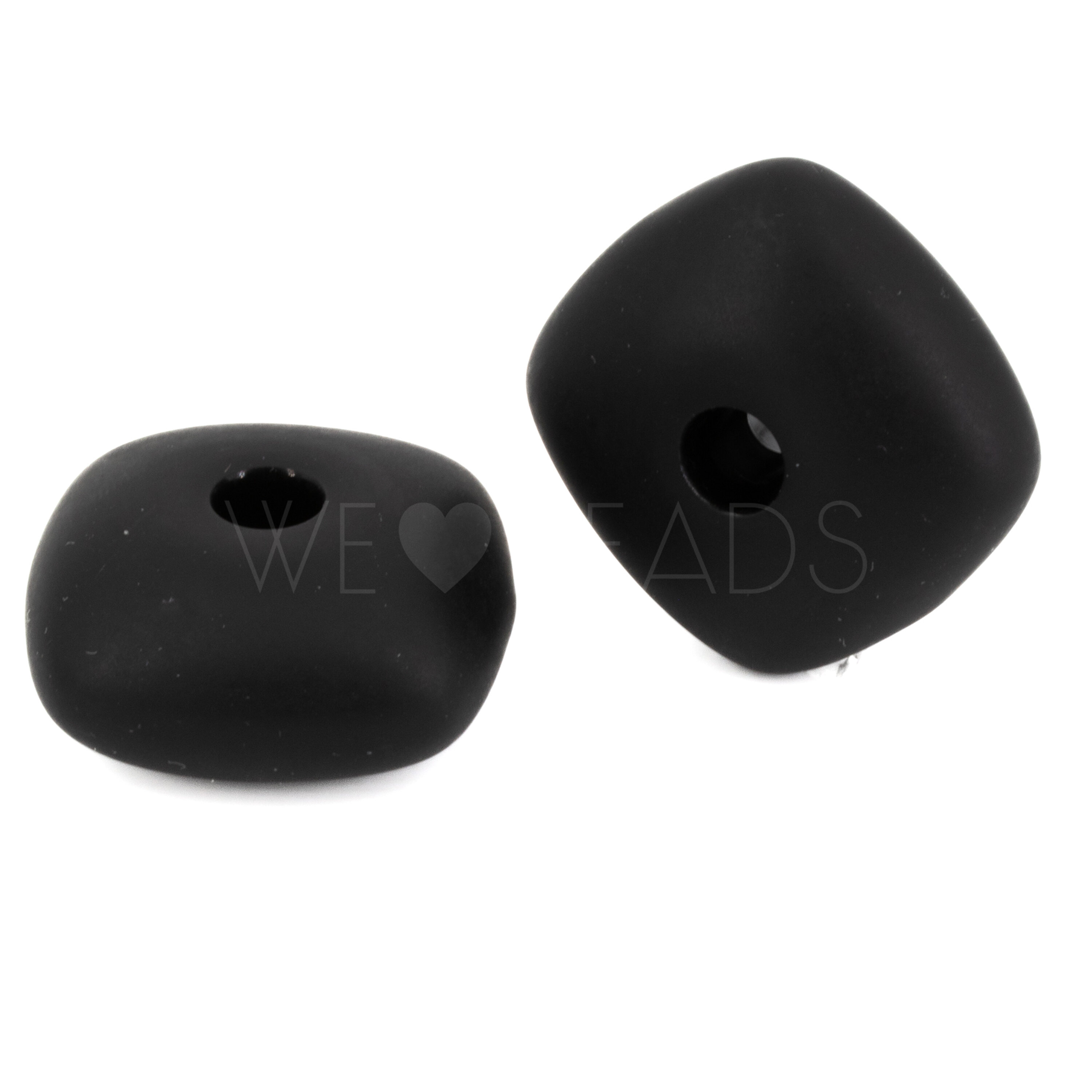 32mm Rechteck Perle in schwarz