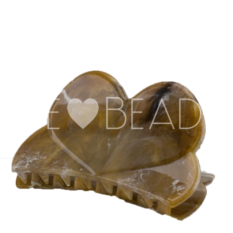 Heart Hair Clip in horn Large