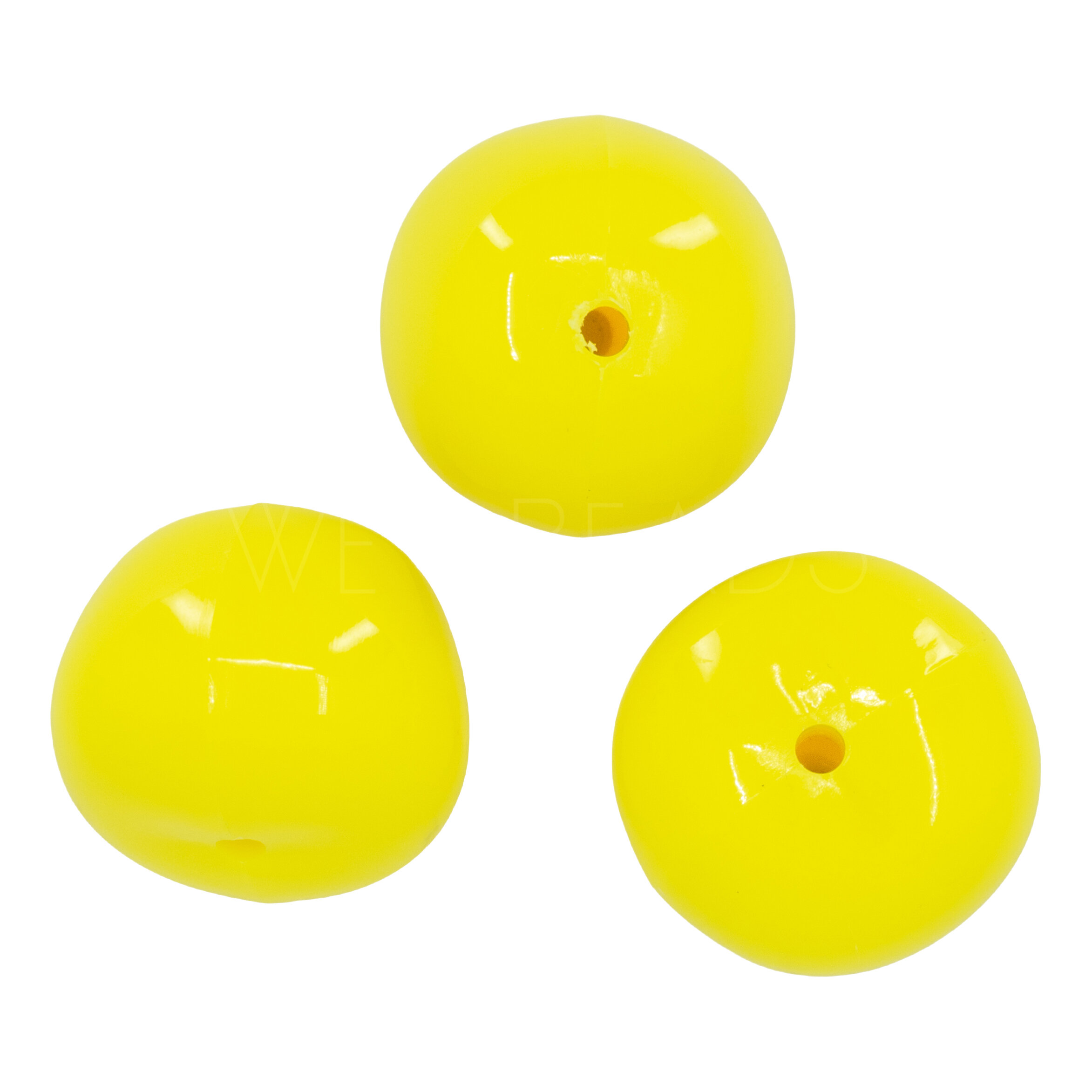 25x21 Apple Beads in lemon yellow