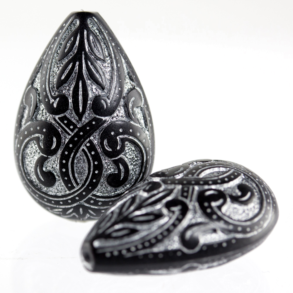 27x18 drop - black Opaque, Frosted