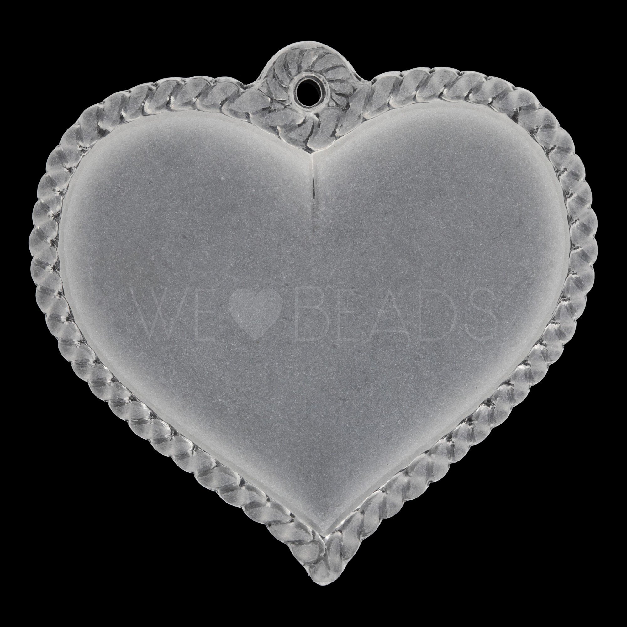 Heart Charm in crystall frosted