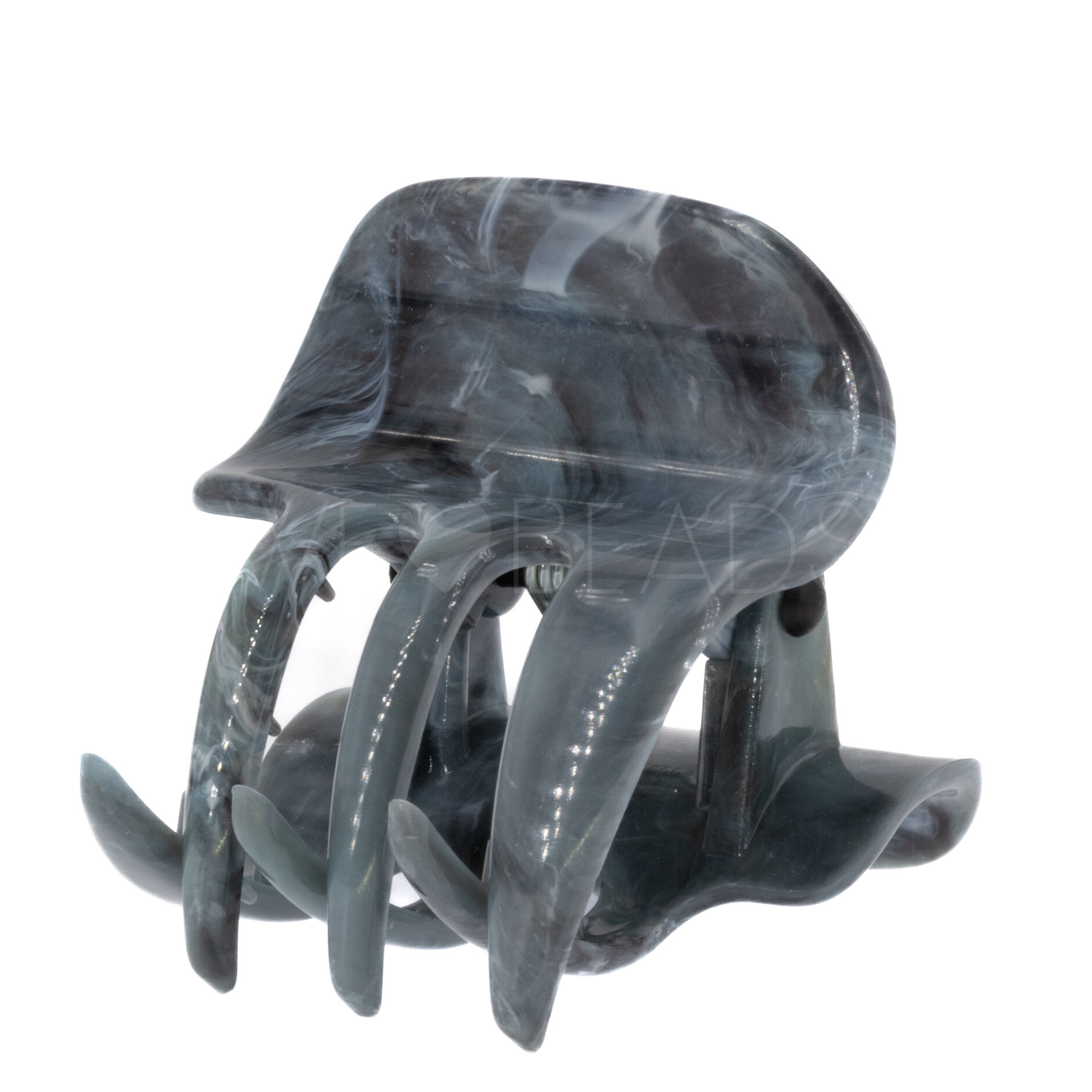 Haarklammer in Stahlblau in Large