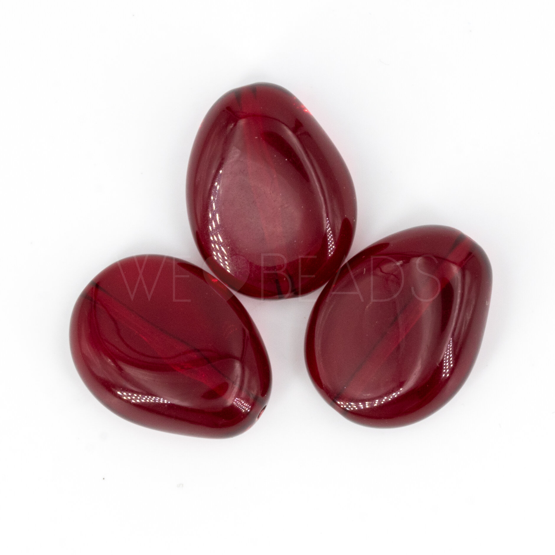 18x14 Perle Barock in rot