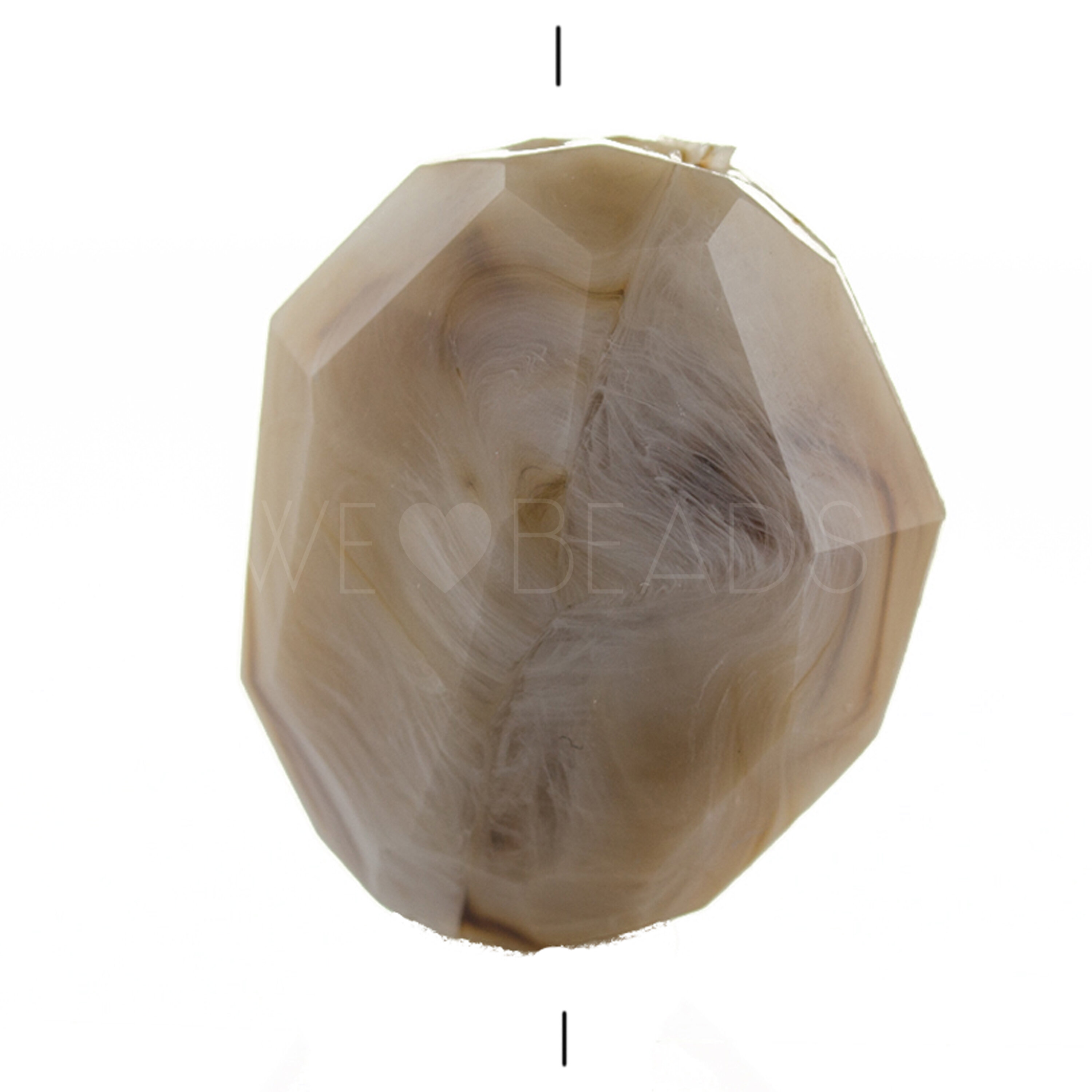 25x21 oval Perle in Rehbraun